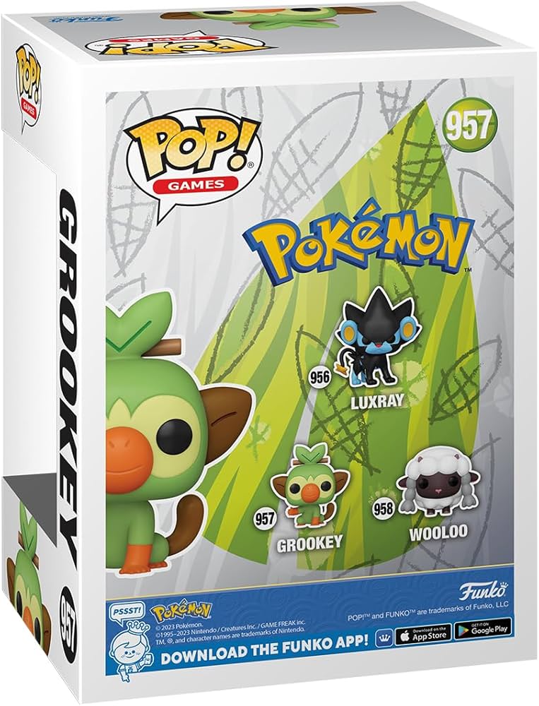 Amazon.com: Funko Pop! Games: Pokemon - Grookey (Flocked), Amazon