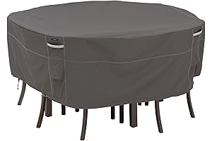 Classic Accessories Ravenna Patio Waterproof Round Table & Chair Cover