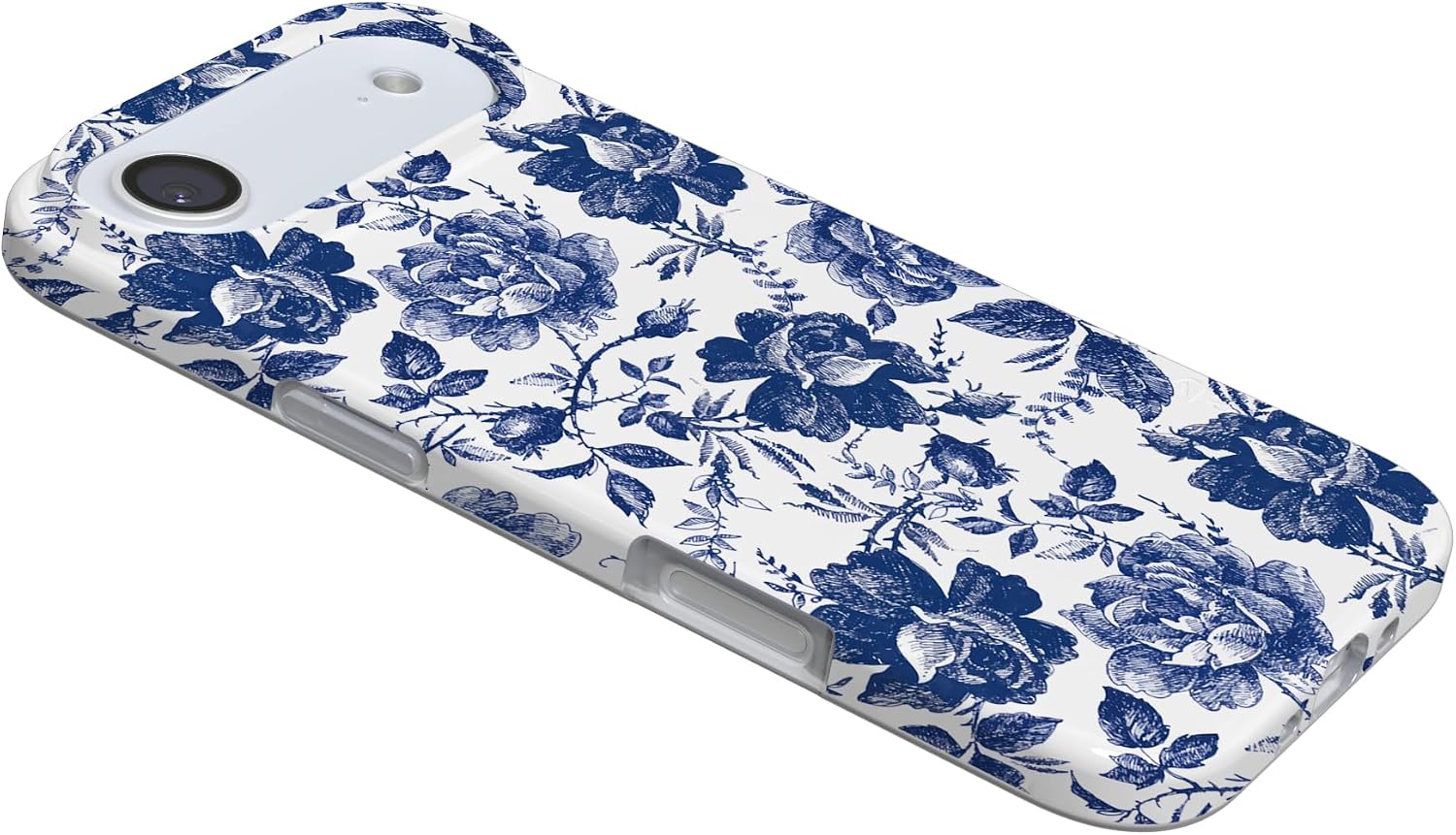 Casely iPhone 17 Air Case | Rose to Fame | Blue & White Floral | Compatible with MagSafe | Classic Ultra Slim Design