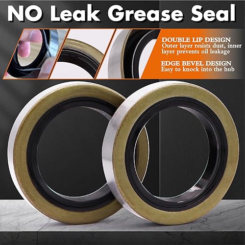 Vista 2 de 4 juegos L68149 L44649 Kit de rodamiento de eje de remolque de barco, sellos de grasa 171255TB/10-19, sellos de grasa 171255TB/10-19, tuercas