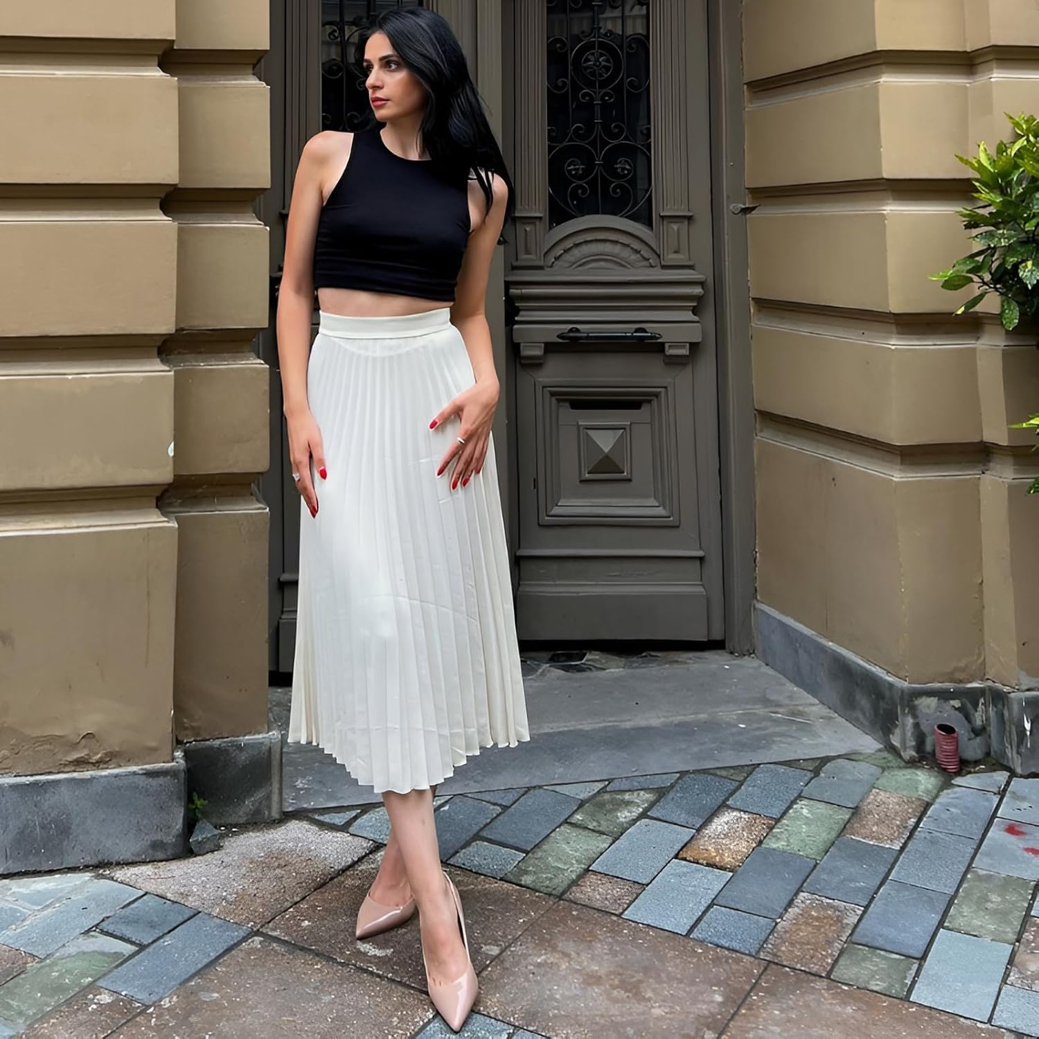 JENN ARDOR Women's Comfortable Stiletto Pumps 3 inch Elegant Gorgeous Closed Pointed Toe Slip On Solid High Heels for Ladies Wedding Dress Shoes - Image 3