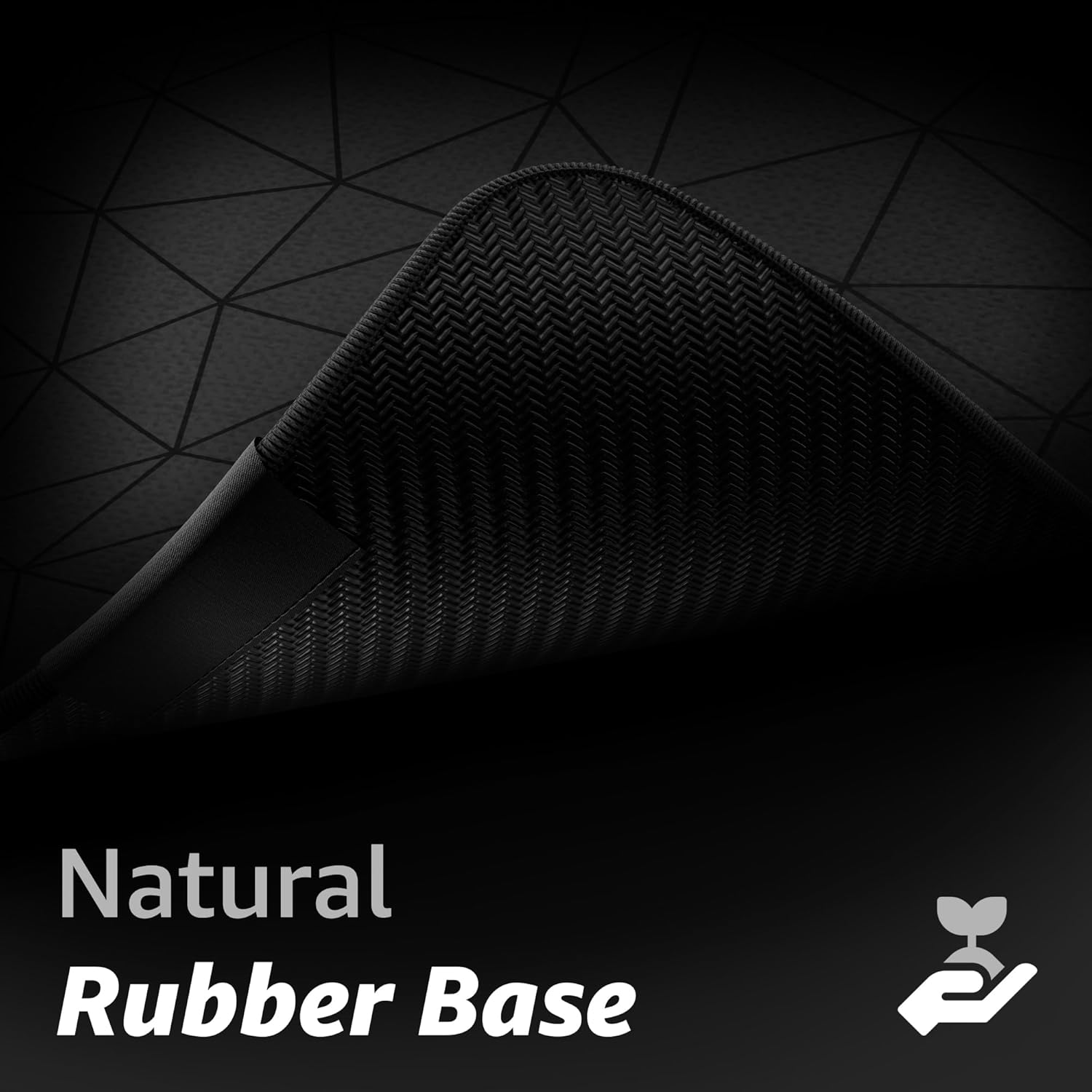 Hystar® Extended Gaming Mouse Pad | XXL 36" x 16" | 5mm Thick, Waterproof Surface, Smooth Polyester Fabric, and Natural Rubber Base | Poly (Black)