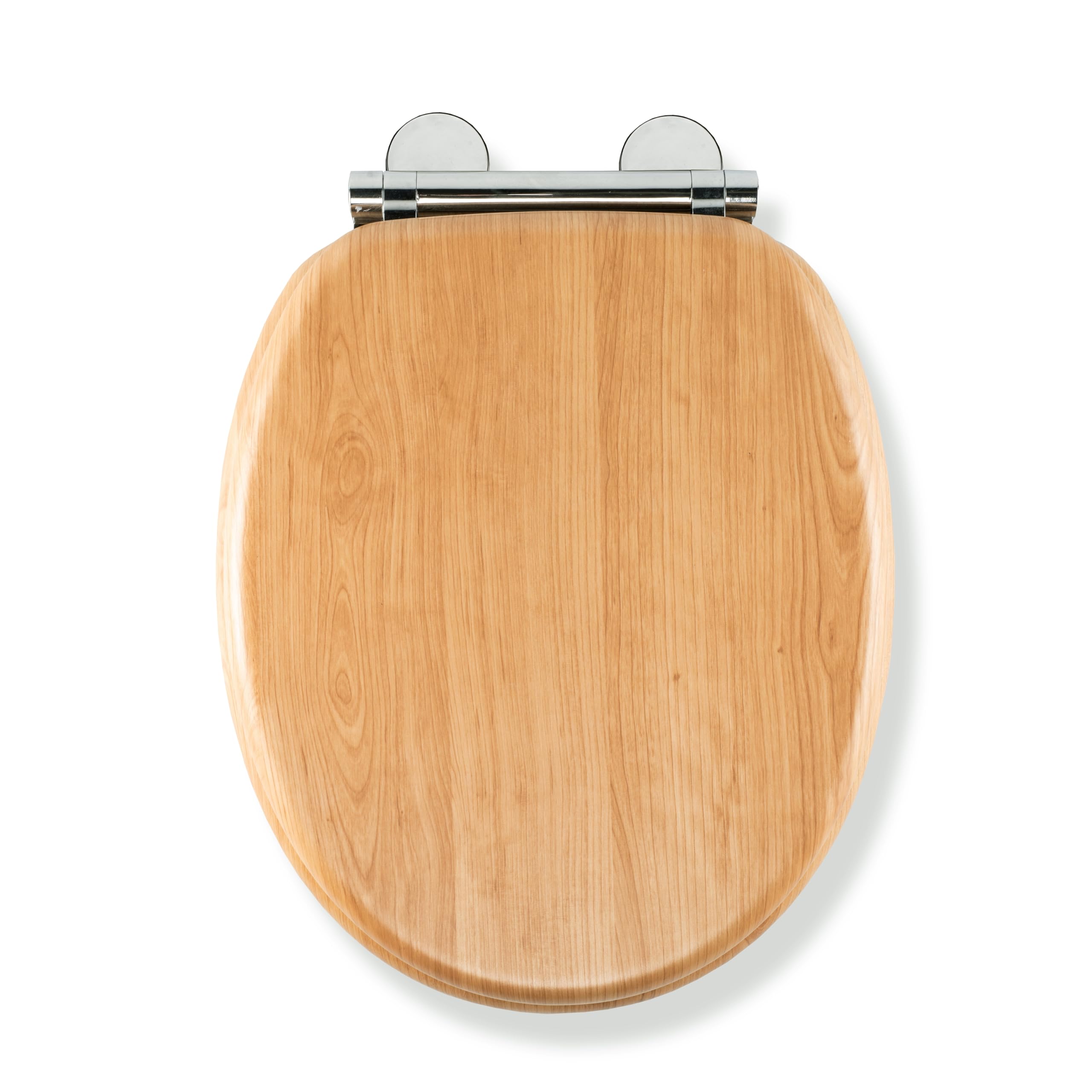 Croydex Light Oak Soft Close Toilet Seat, Flexi-Fix Hinges (Hartley)