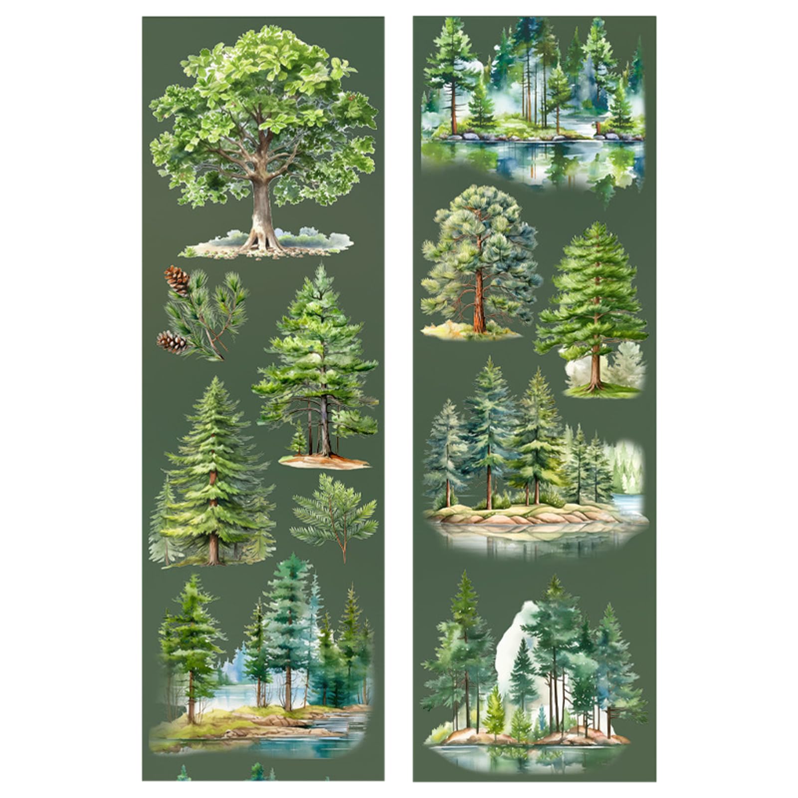Xinsheinelry Forests Tape Crafting Aesthetic Beauty Decorative Masking Craft Supplies for Scrapbooking Card Masking
