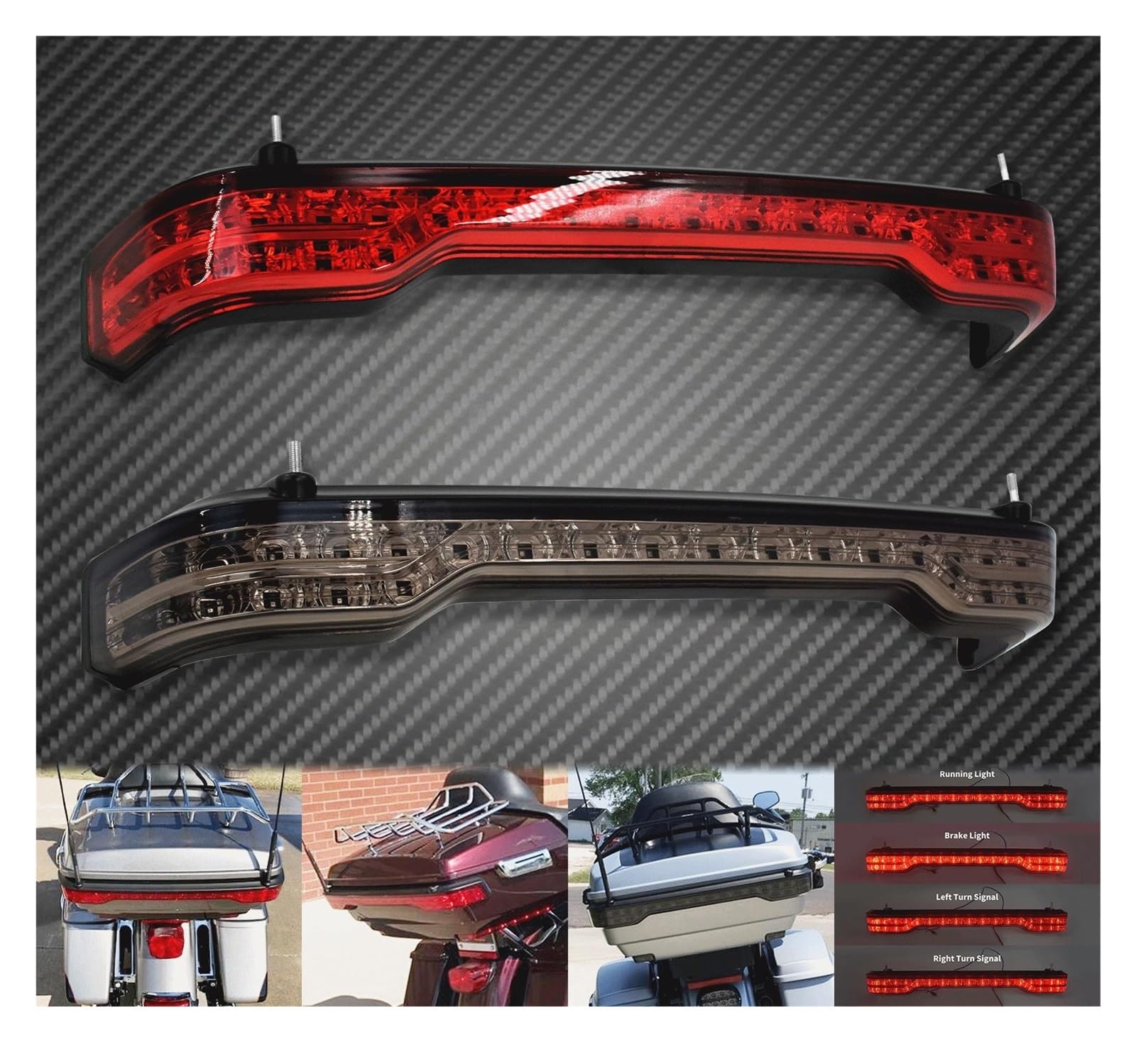 Fanale Posteriore Kit faro posteriore per moto King Tour Pack con LED per freno/freccia/coda per Touring per Ultra per Electra per Road Glide 2014-2022
