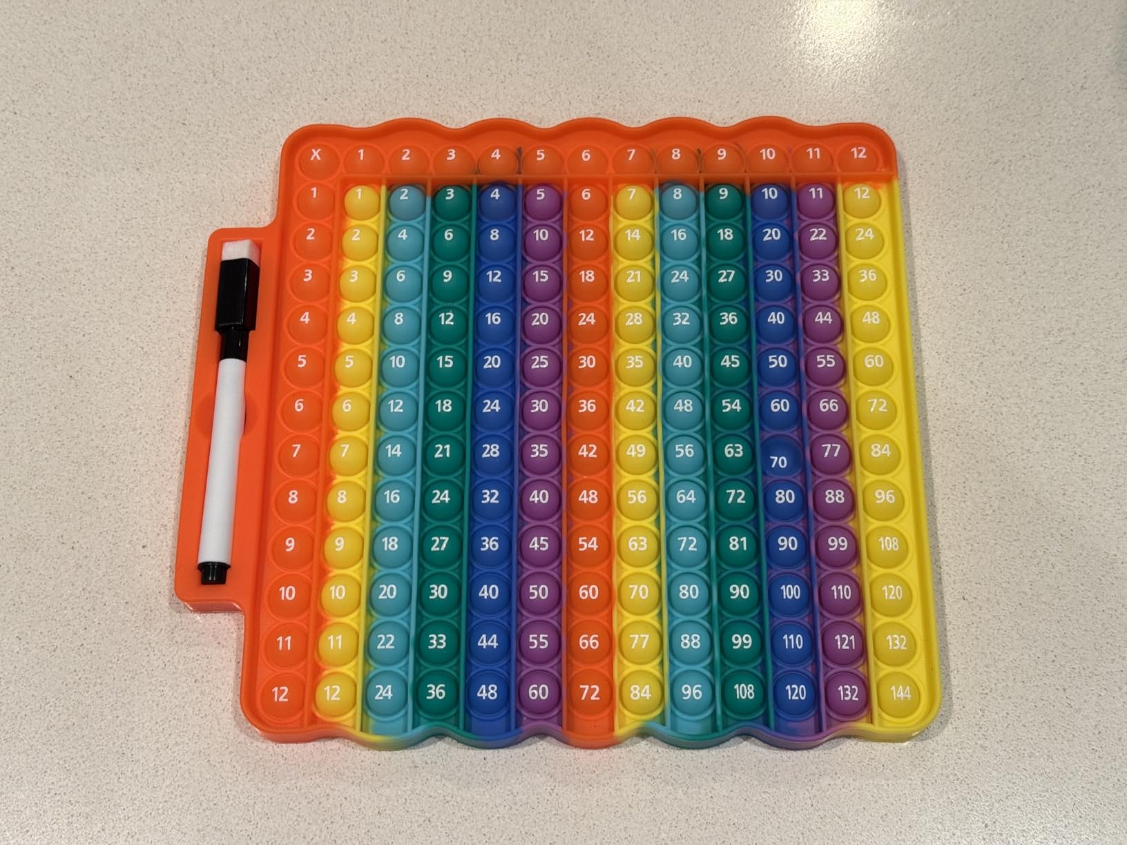 Multiplication Table Pop It Toy, 12x12 Times Tables Practice Board ...