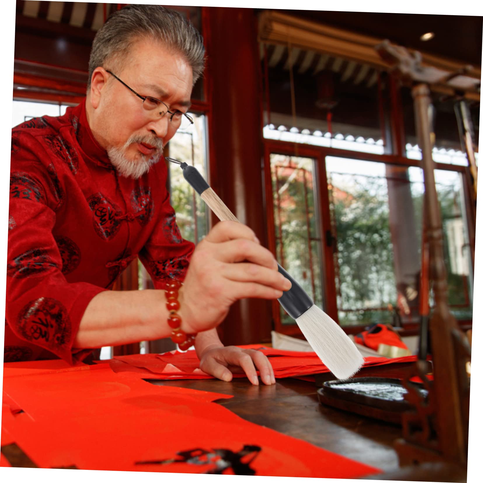 HOMSFOU Large Chinese Calligraphy Brush Pen for Writing Couplets Oil Painting Hanging Painting Brush Art Stationery