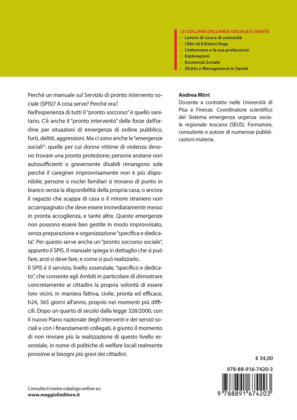 Il servizio di pronto intervento sociale. Manuale di istruzioni per l'attivazione del servizio