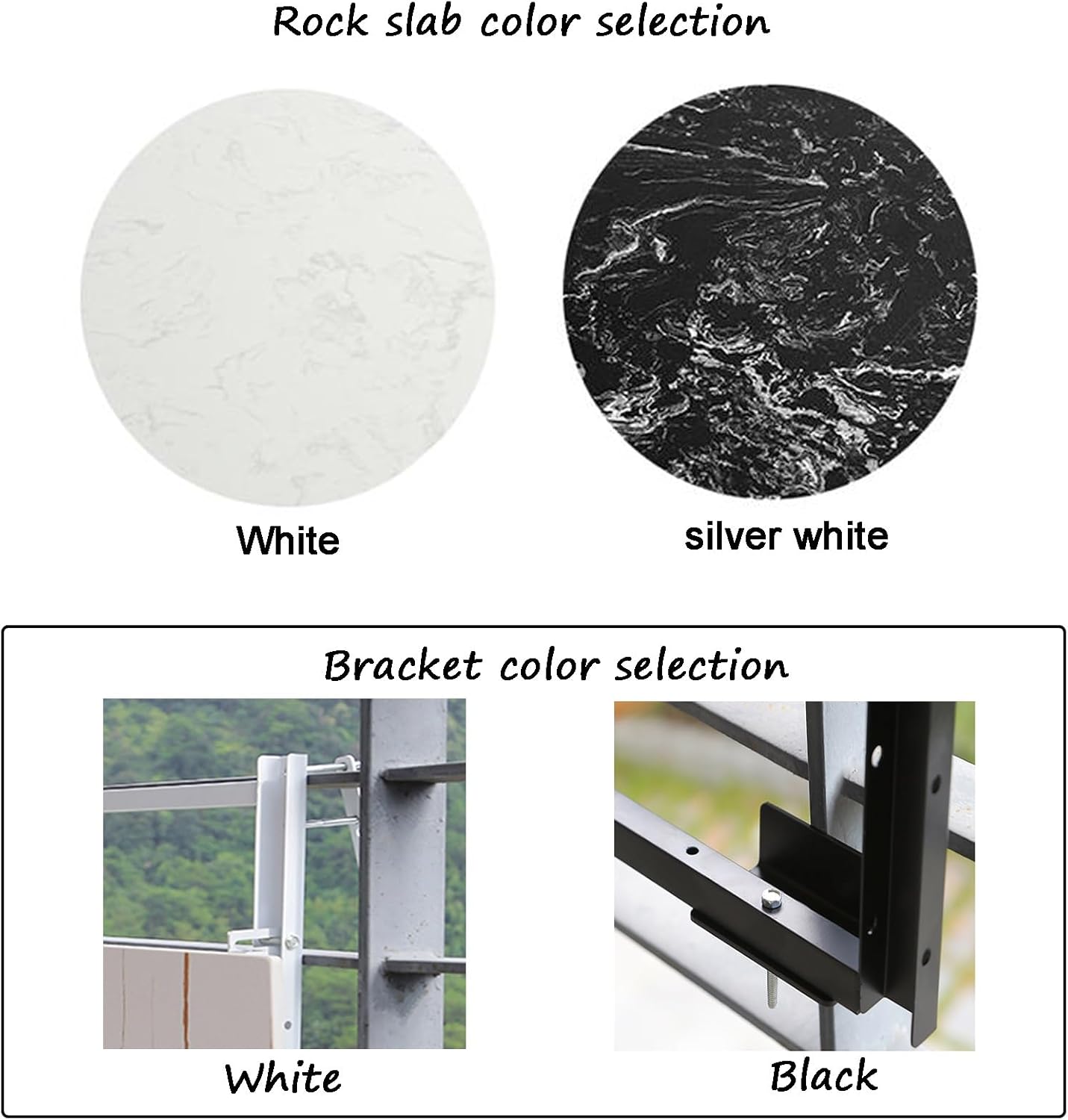 Adjustable Height Folding Balcony Railing Bar - Multi-Functional Deck Rail Hanging for Patios and Railings (60cm x 35cm) - Space-Saving Outdoor Accessory