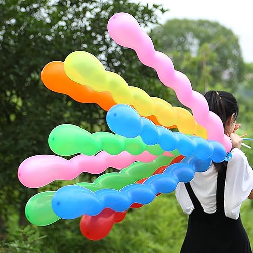 Miniatura 3 de 100 globos de látex en espiral para varios globos de fiesta de cumpleaños de niños y niñas