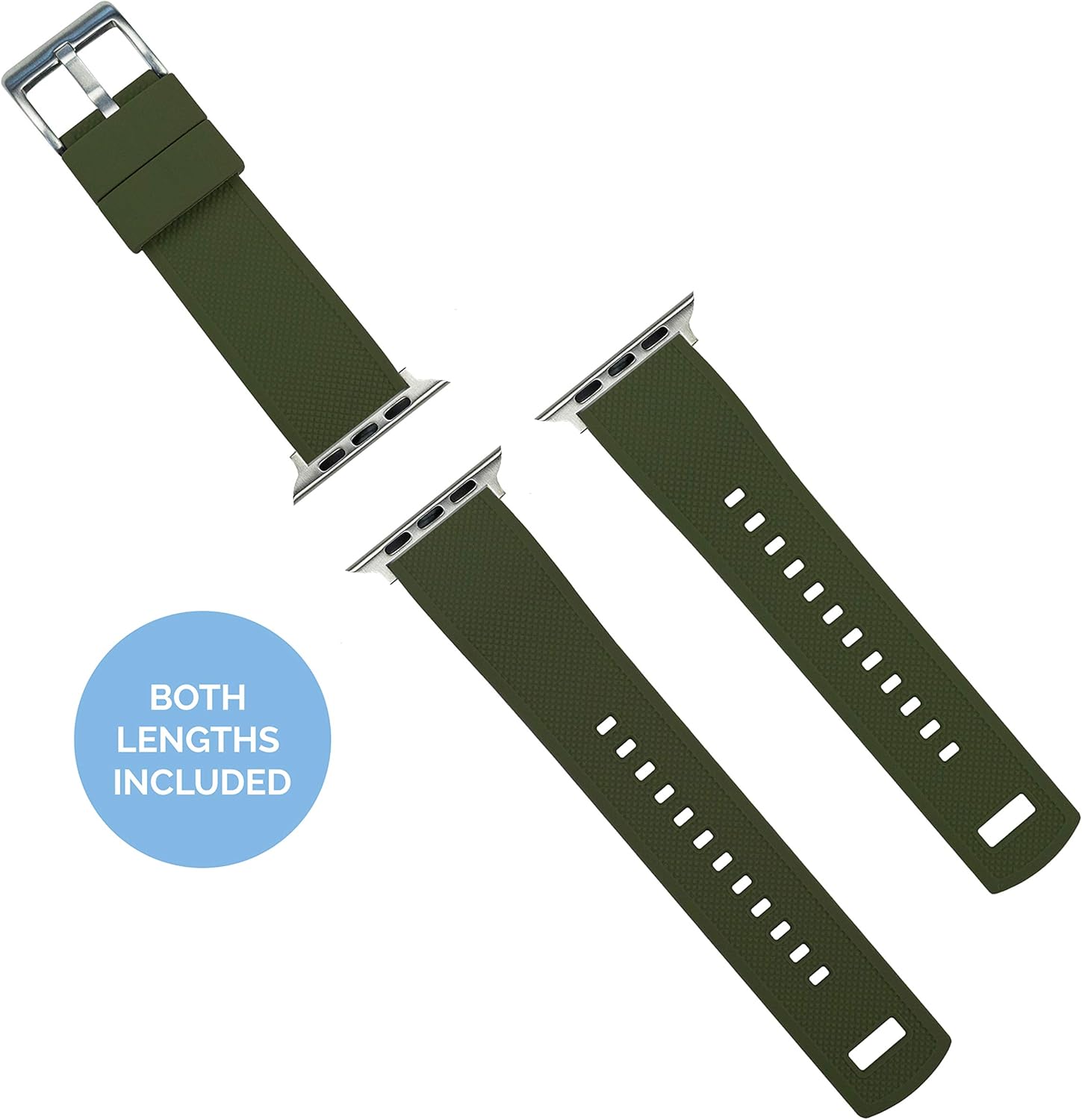 BARTON WATCH BANDS - Elite Silicone Watch Bands Compatible with Apple Watch Models - 1, 2, 3, 4, 5, 6, 7, 8, 9, 10, SE, Ultra & Ultra 2