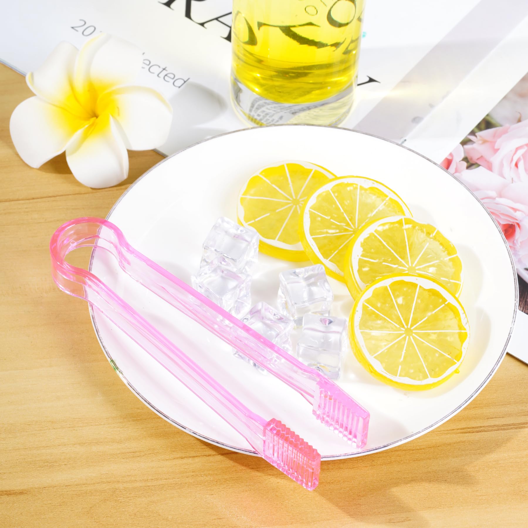 Amazon | プラスチック製ビュッフェサービングトング クリアピンク