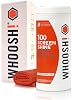 WHOOSH! Screen Shine 100 Electronic Wipes with Microfiber Cloth - Lint-Free, Non-Abrasive Wipe Design with Streak-Free Finish - Glasses Wipes for TV, Phone, Laptop, Computer and Cameras