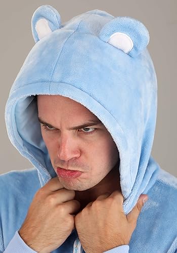 Miniatura 7 de Care Bear Grumpy Bear Hooded Jumpsuit Costume for Adults with Makeup Kit Bundle Option