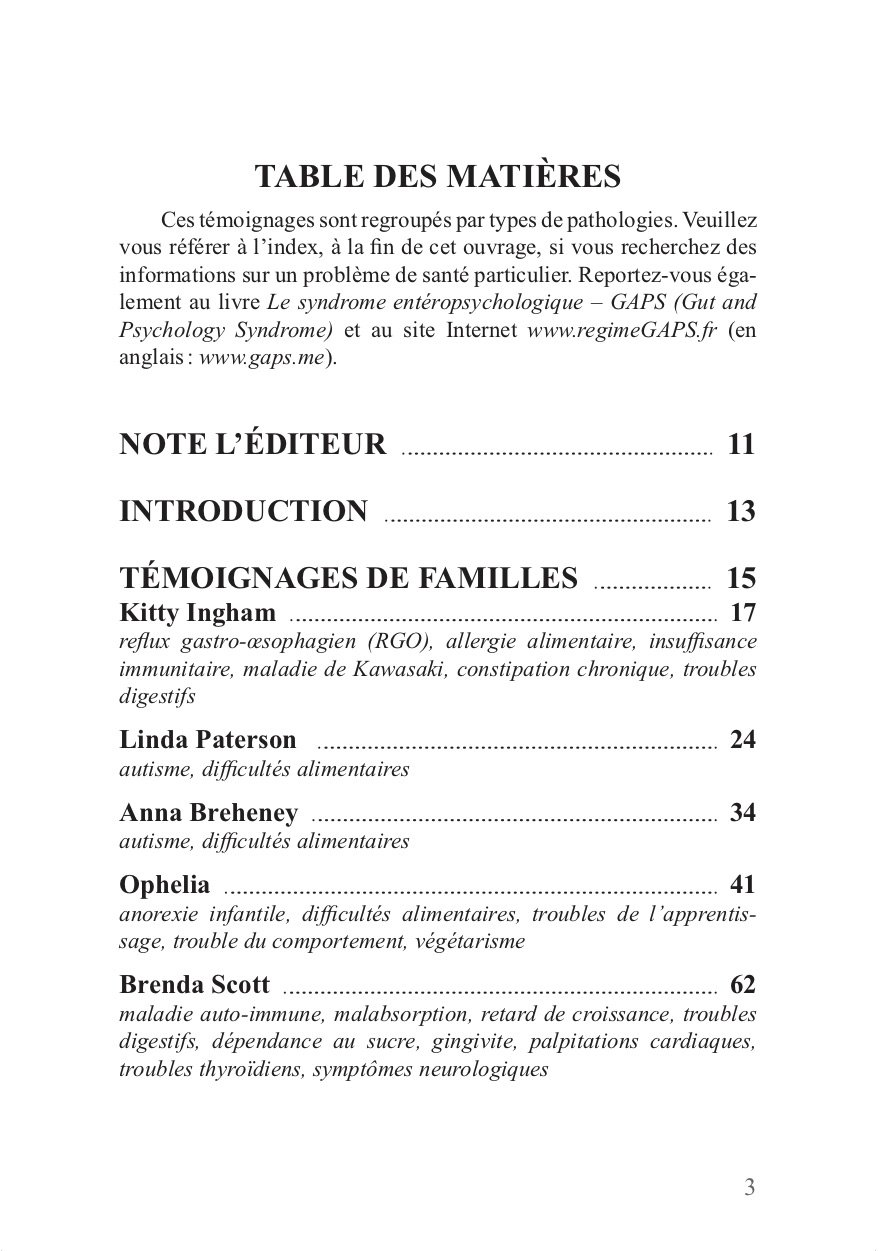 Histoires GAPS - 51 témoignages de retour à la santé avec le programme nutritionnel GAPS