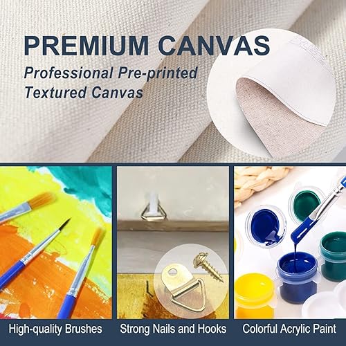 Miniatura 4 de Pintura en lienzo de bricolaje por números para adultos, diseño de ángel roto, para decoración de pared, regalo de cumpleaños, 16 x 20 pulgadas, sin