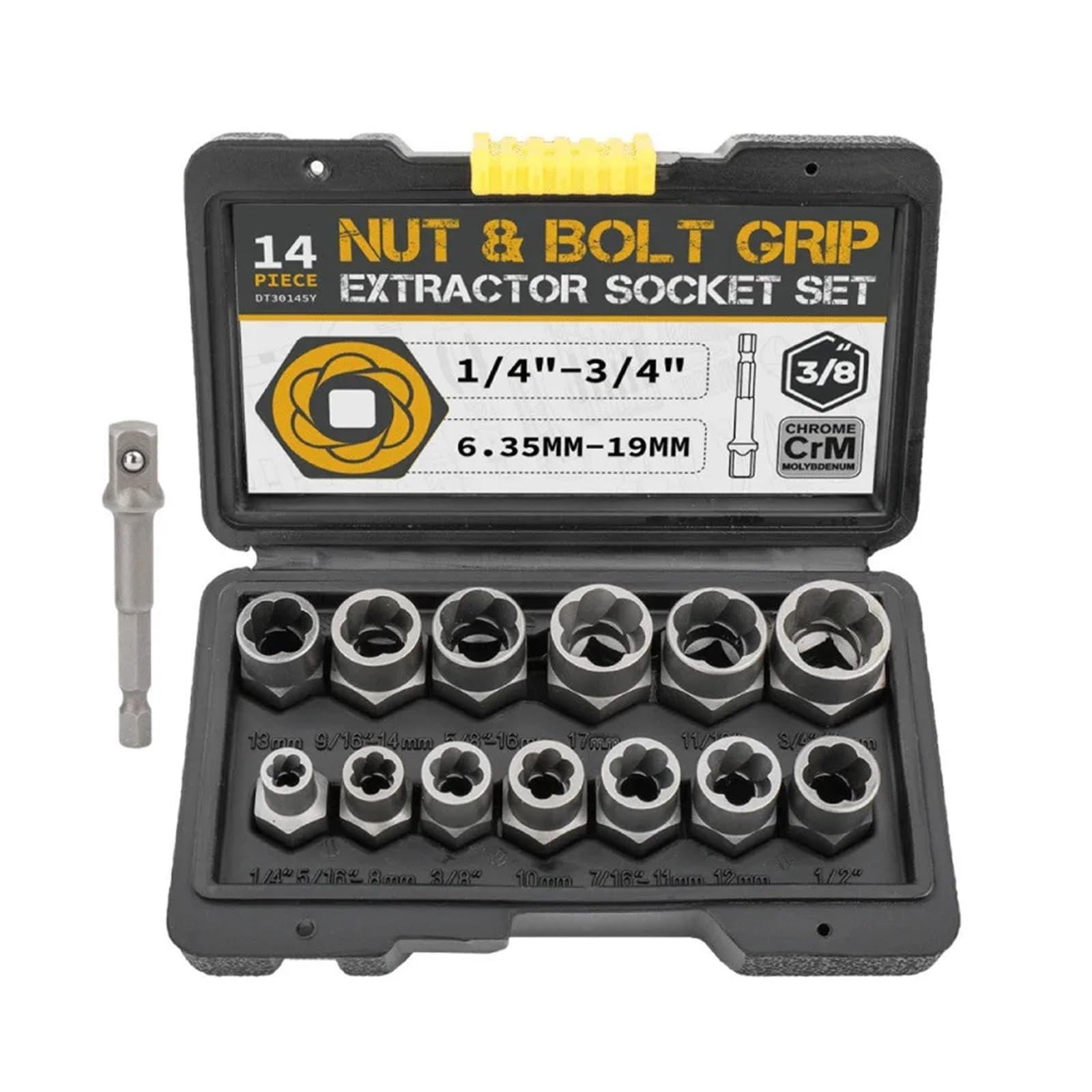 Kit de herramientas de extracción de tuercas, juego de extractores de tornillos de 25 piezas para tornillos, pernos y accesorios pelados, incluye pasadores y extractores en espiral