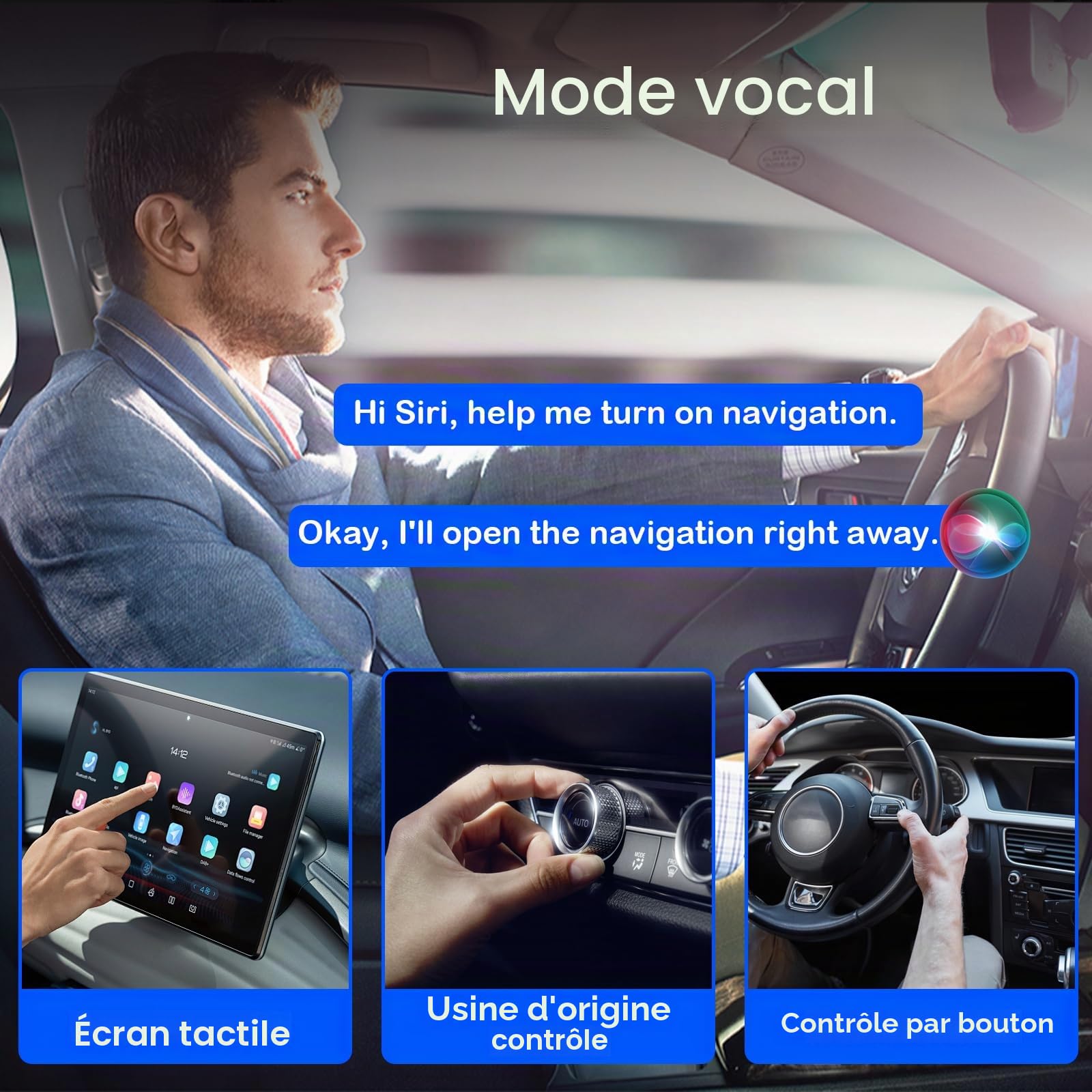 Adaptateur CarPlay Sans Fil, Carplay Android Auto, 2-en-1 Carplay adaptateur sans fil, convertir carplay filaire en car-play sans fil, pour Voitures équipées De Car-play & AA,USB C/A, Plug And Play