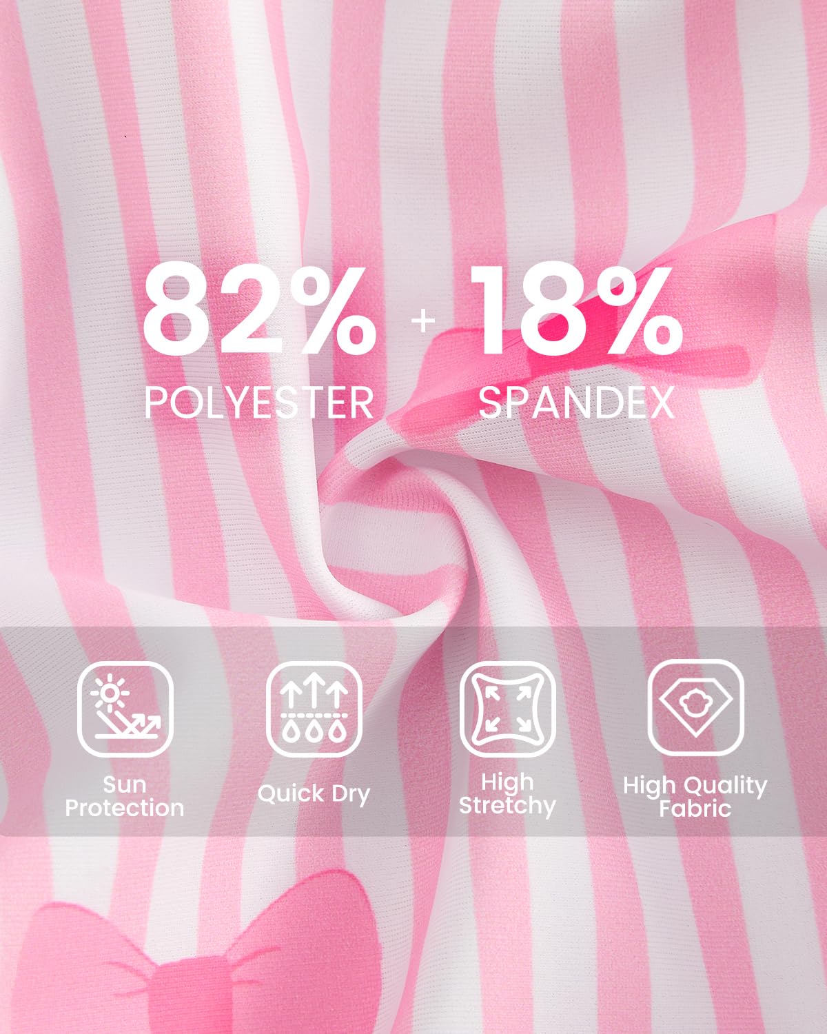 JiAmy Maillot de bain pour bébé fille avec chapeau de soleil, manches longues, protection UV, maillot de bain pour bébé fille