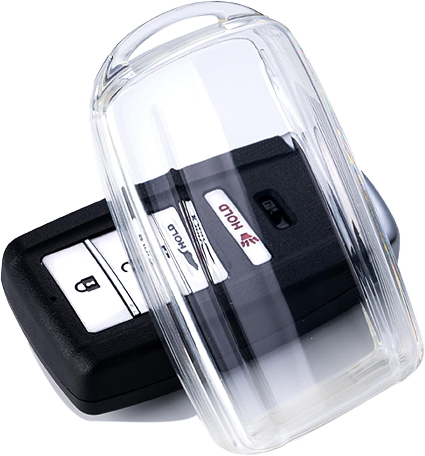 for Honda Key Fob Cover TPU Key Fob Case Fit for Honda Civic HRV CRV 2023 2022 Accessories TPU 5 Buttons Remote Key Case Shell Protector(Black) (Pack of 2)