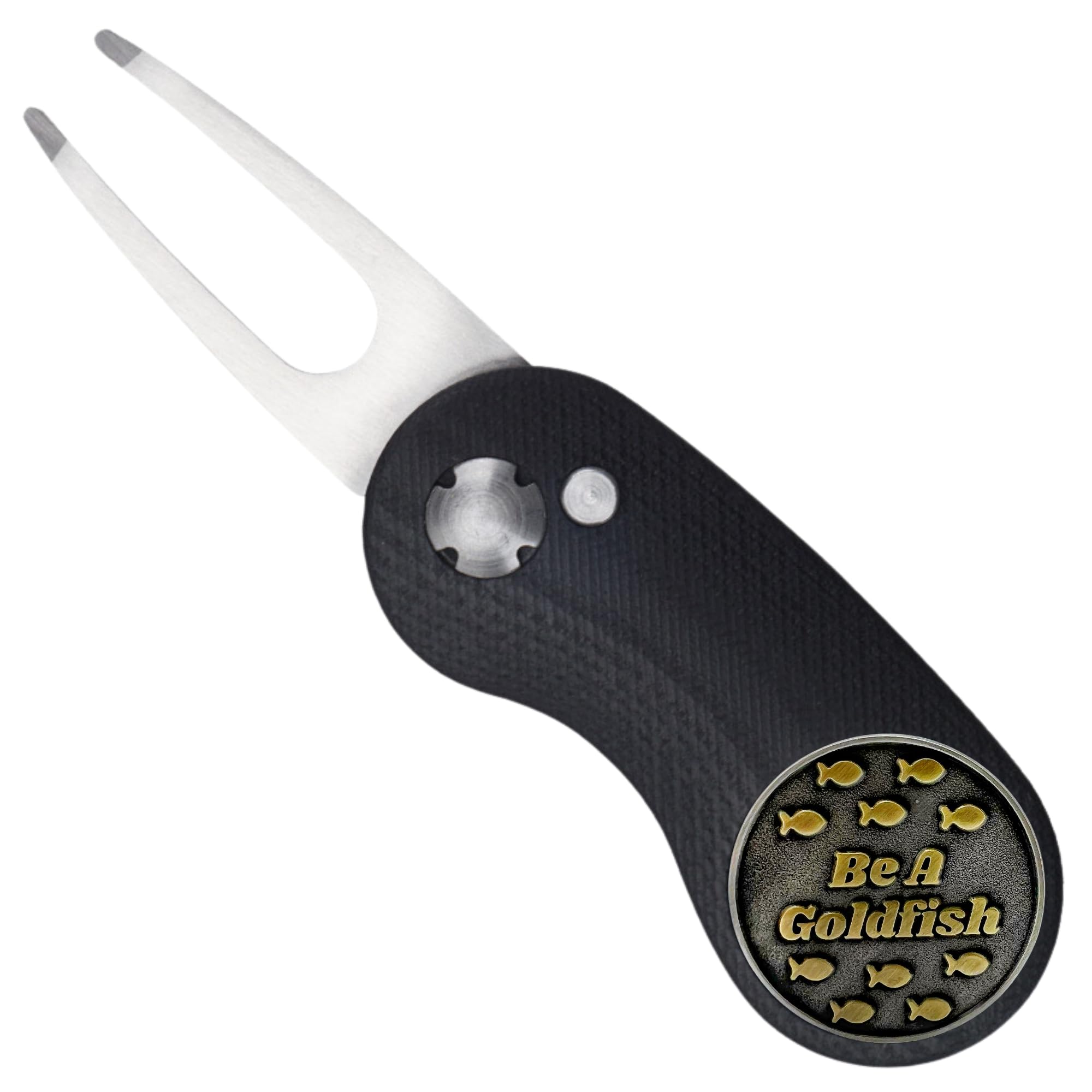 Marcadores de metal completo, herramienta de reparación de divot de golf y marcador de bola de metal único, herramienta de reparación de marca de paso de pelota de golf premium para reparación de