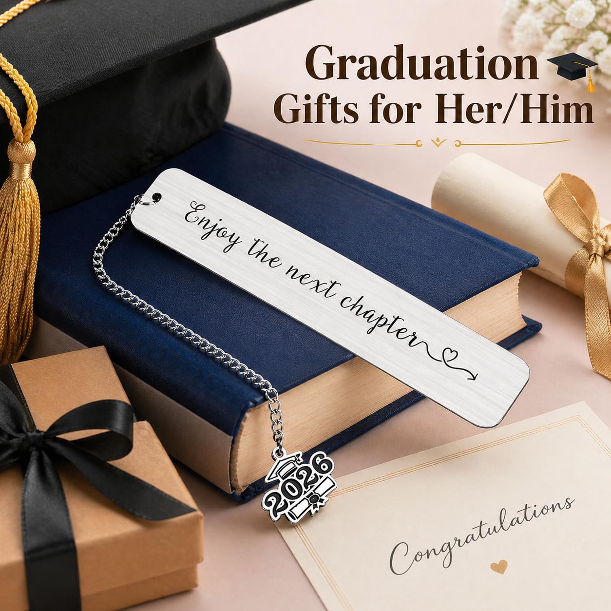 Graduation Gifts Class of 2026 Senior Bookmarks Gifts for Him Her Inspirational Grad Students Gifts for High Middle Medical Nurse School Students Motivational Gifts Surgery Graduate from Mom Dad