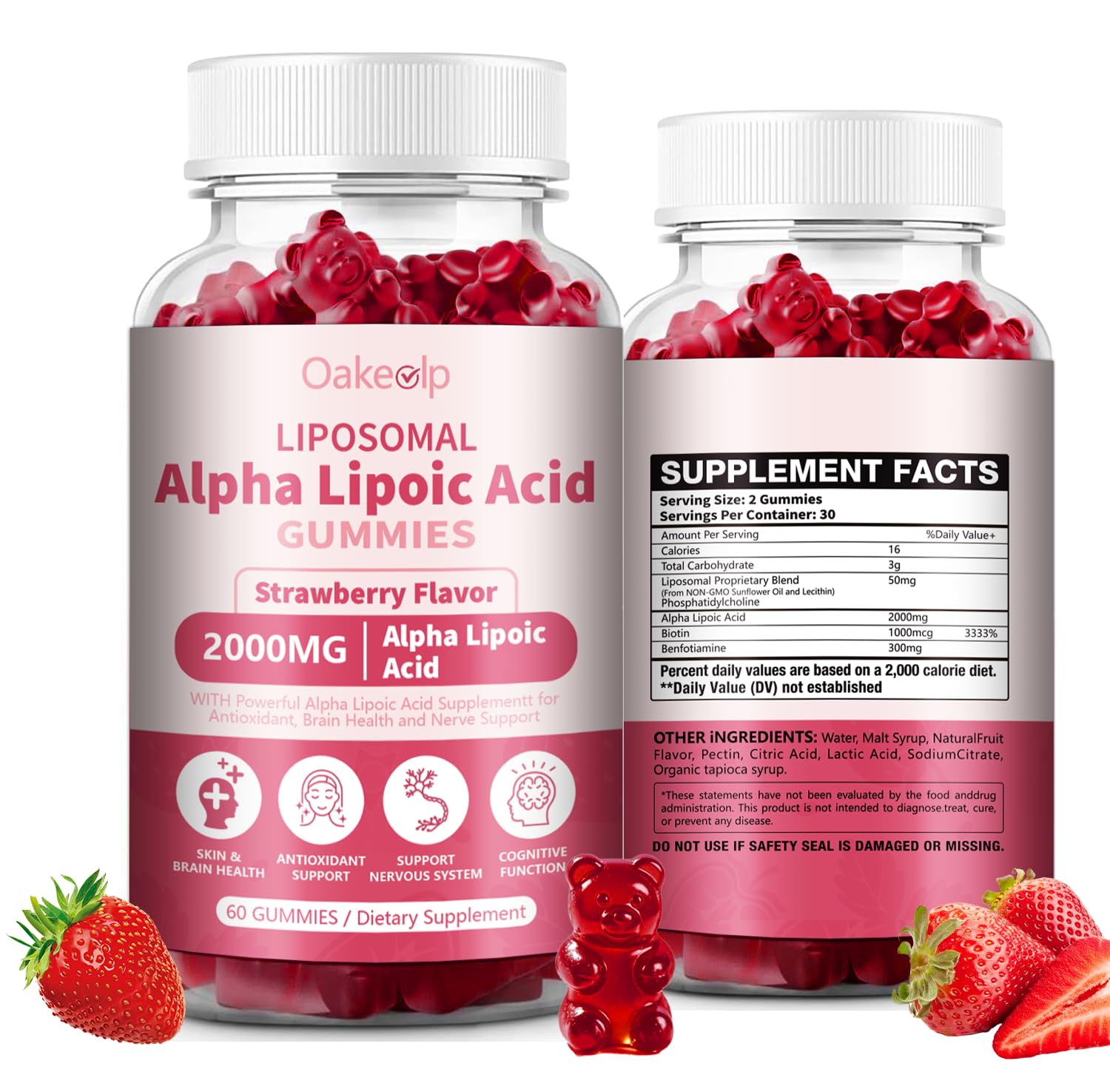 Amazon.com: Oakevlp Liposomal Alpha Lipoic Acid Gummies 2000mg