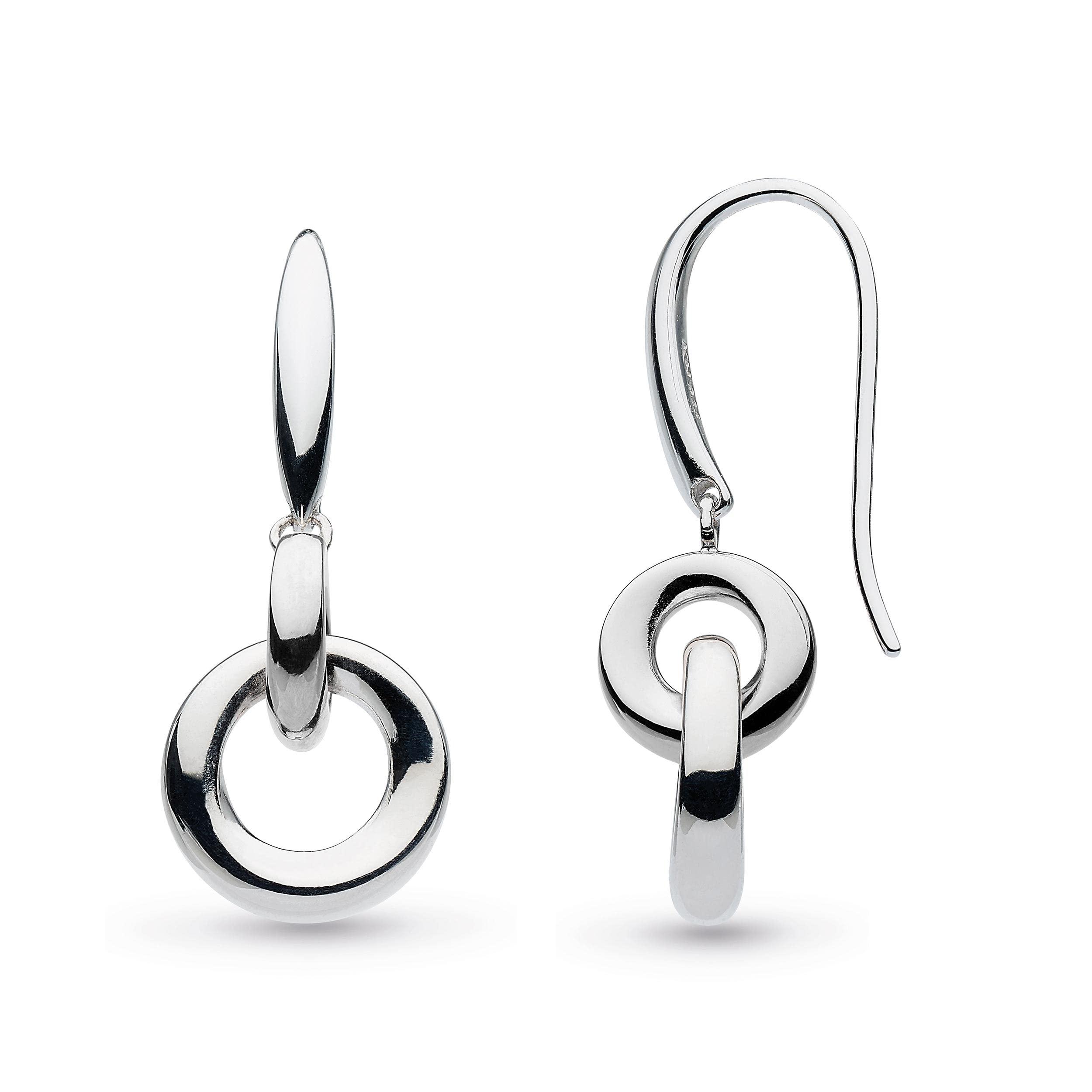 Kit Heath Orecchini pendenti in argento sterling placcato al rodio, Argento sterling