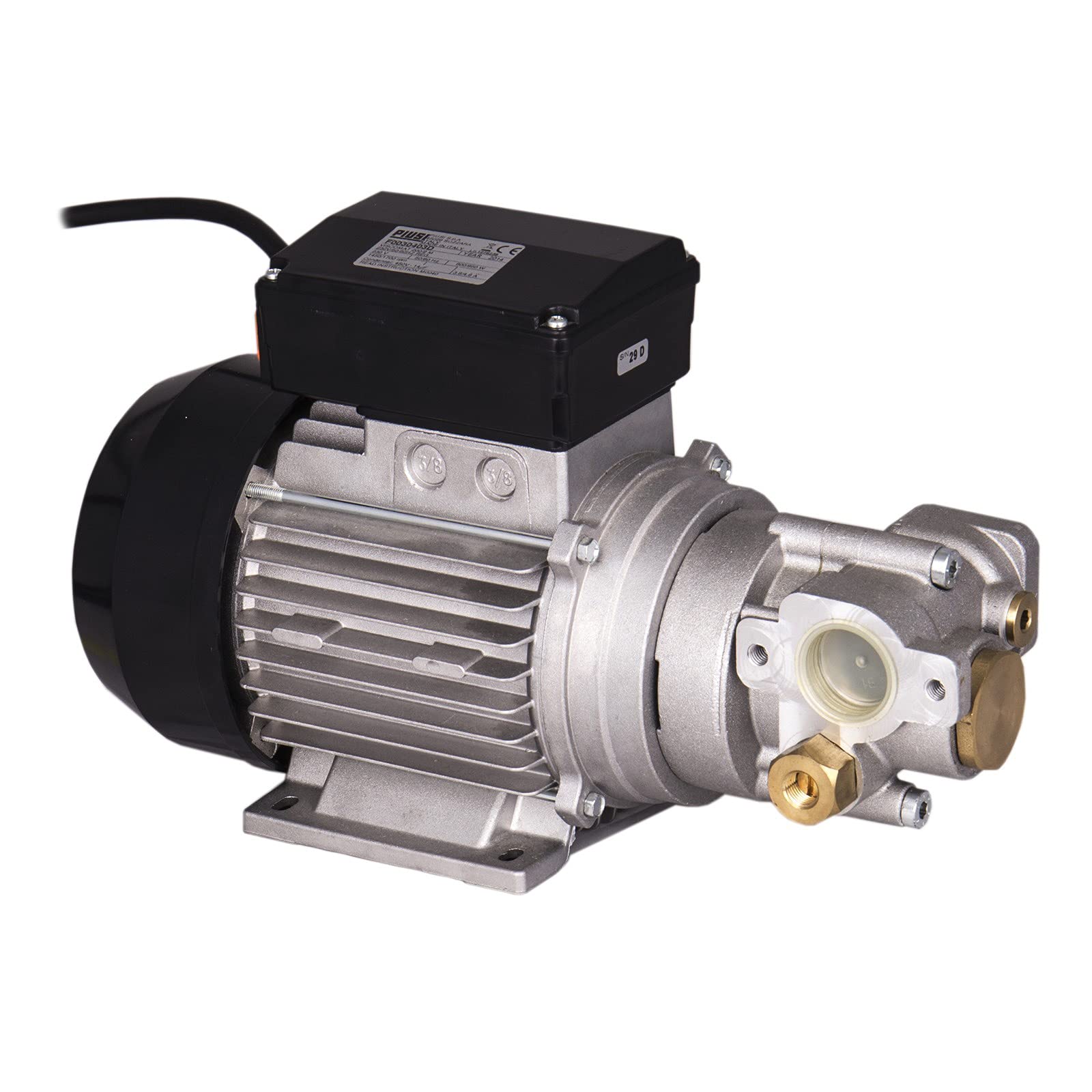 PIUSI Pompa Elettrica per Olio e liquidi ad Alta Viscosità, Portata 9 l/min, Pressione 12 bar, Alimentazione 230V/50/60Hz, Connessioni 1" BSP, Valvola Bypass regolabile | Viscomat Gear F0030403D