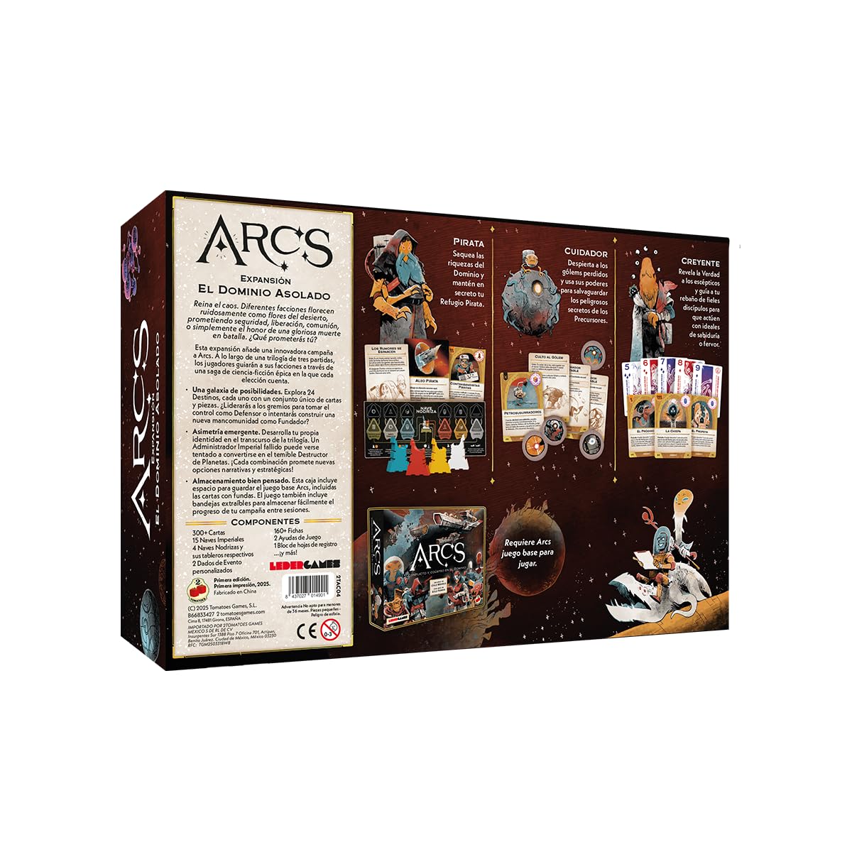 2Tomatoes Games | Arcs: El Dominio Asolado – Juego de Mesa de Ciencia ficción y Estrategia | 24 destinos, asimetría emergente, campaña trilogía | 2-4 Jugadores