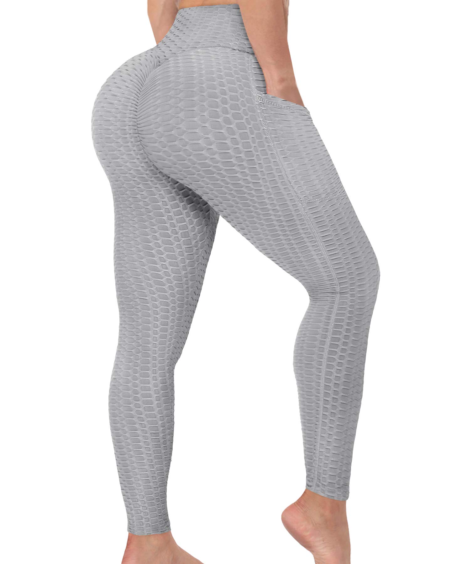 AIMILIAButt Lifting Anti Cellulite Leggings for Women High Waisted Yoga Pants Workout Tummy Control Sport Tights