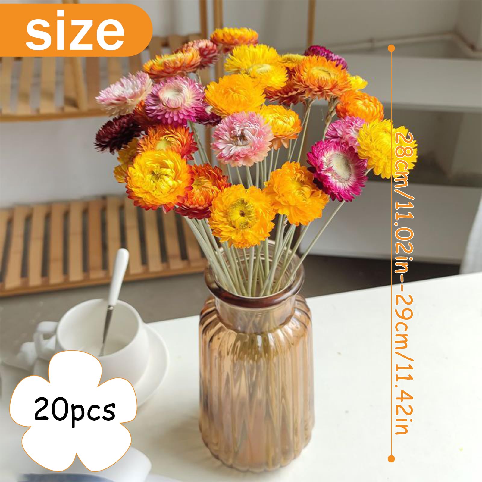 20 Sztuk Naturalne Suszone Kwiaty Preservativas, Suszone Kwiaty Dekoracyjne Chrysanthemum, Ręcznie Robione Kwiaty W Mieszanych Kolorach Do Dekoracji Bukietów DIY Aranżacje Kwiatowe Na Ślub I