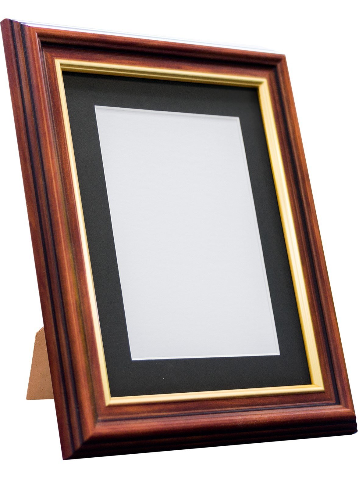 Frames By Post Walnut Sandringham Frame With Black Mount 12"X10" For Pic Size 10"X8"