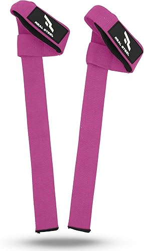 Correas de muñeca de acero real para levantamiento de pesas, culturismo, levantamiento de potencia, entrenamiento de fuerza y peso muerto, neopreno