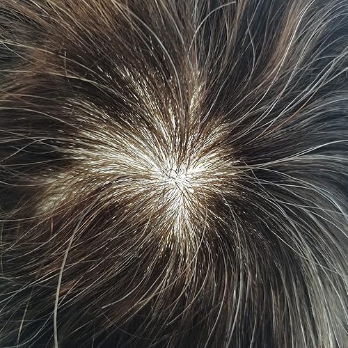 Miniatura 3 de Toupee - Pieza de cabello humano suave para hombre, sistema de reemplazo de pelo de piel de polietileno suave para hombres, duradero, invisible,