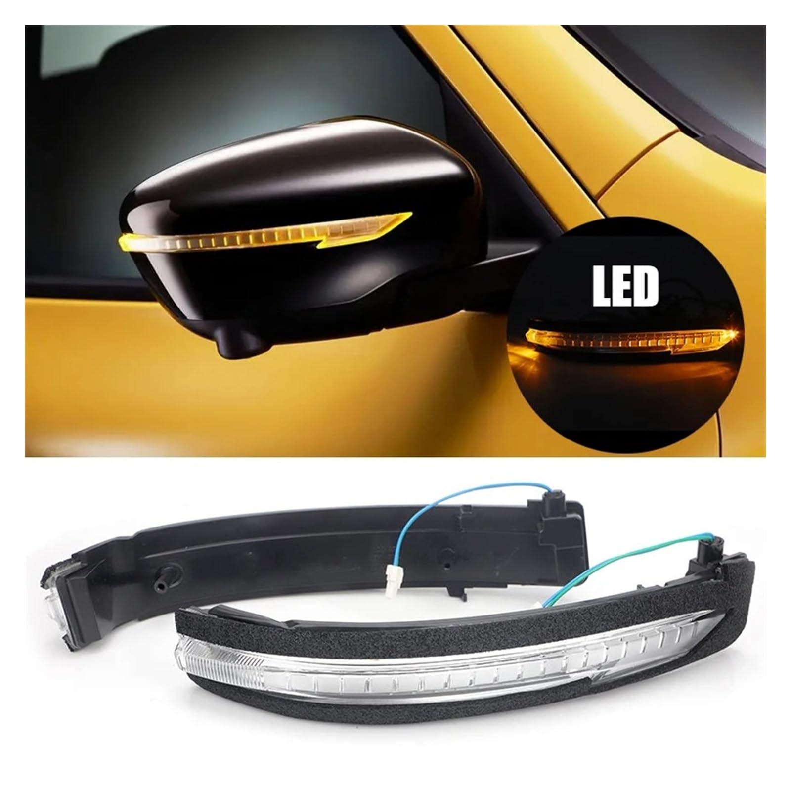 Intermitente Retrovisor Luz LED Intermitente Espejo Retrovisor 26160-4CL0B Para Nissan Para X-trail T32 Para Qashqai J1 Para Pathfinder R52 Para Juke F15(1pc Left Side)