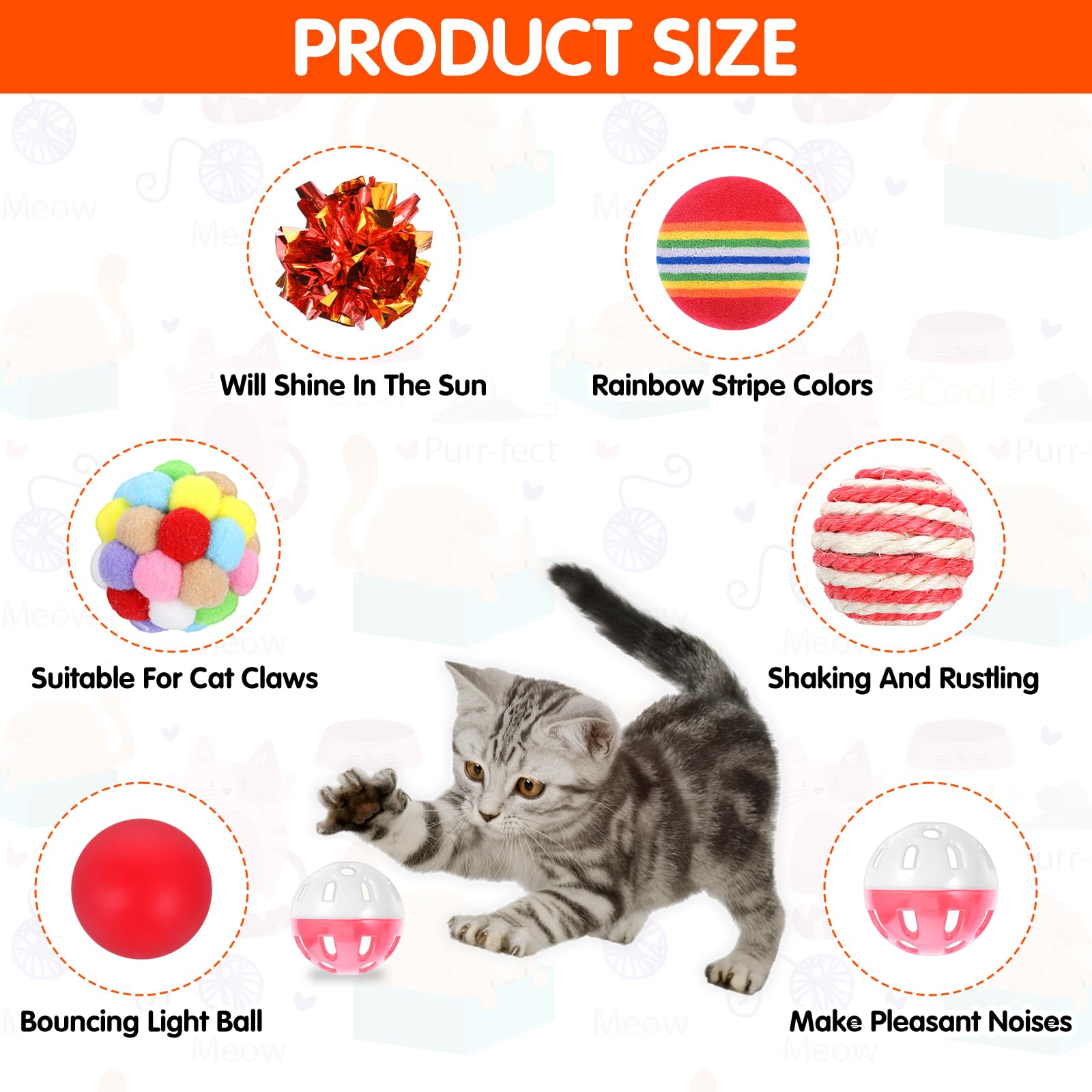 Lot de 150 jouets pour chat en vrac assortis - Jouet pour chat avec souris - Balles en sisal - Balles de tennis de table en peluche - Balles en peluche - Balles froissées