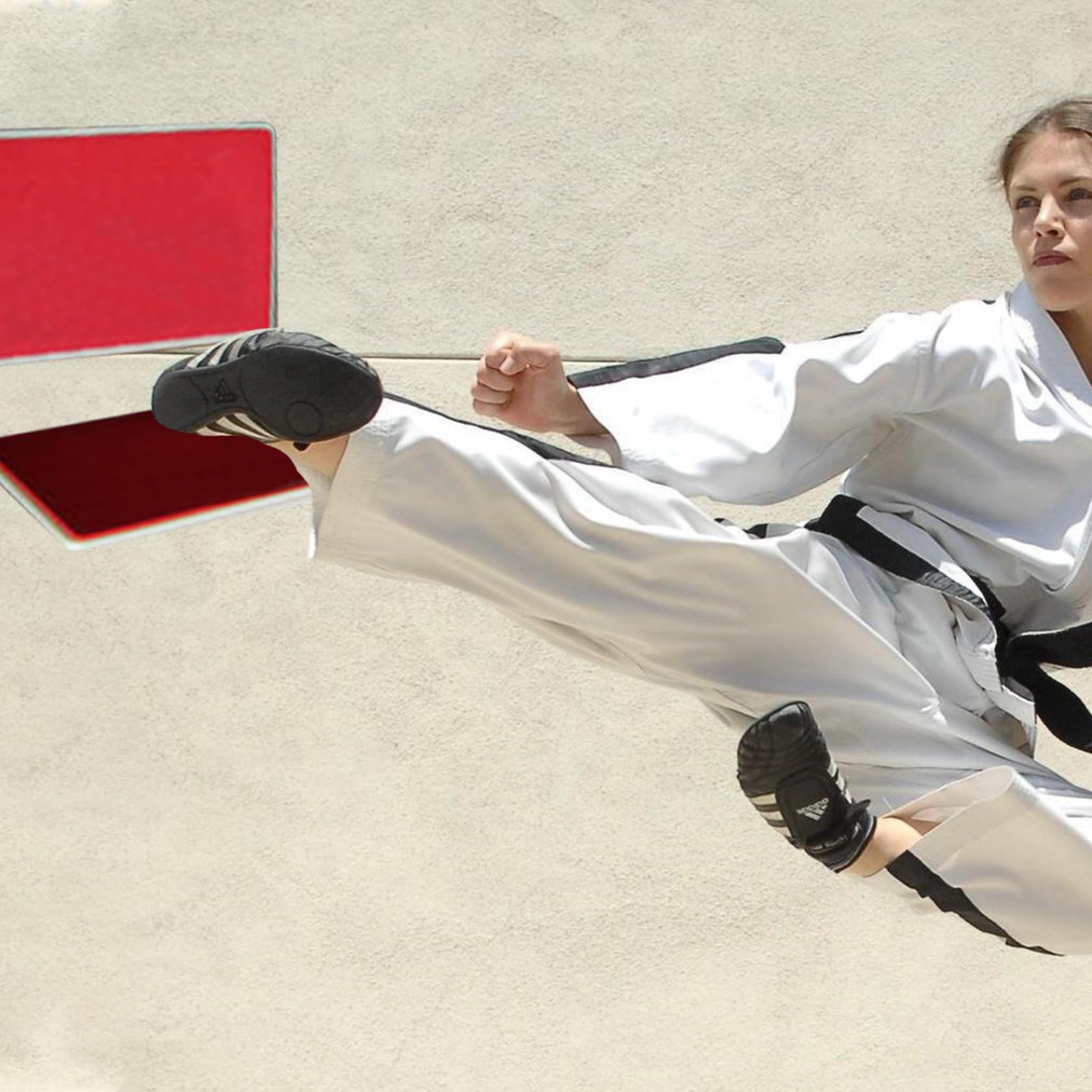 Wiederherstellbares Board für Kinder wiederverwendbar verdickte ABS Eva Training Taekwondo Board Taekwondo Breaking Boards für leistungsübende Test -Tests, Red |.Taekwondo Boards