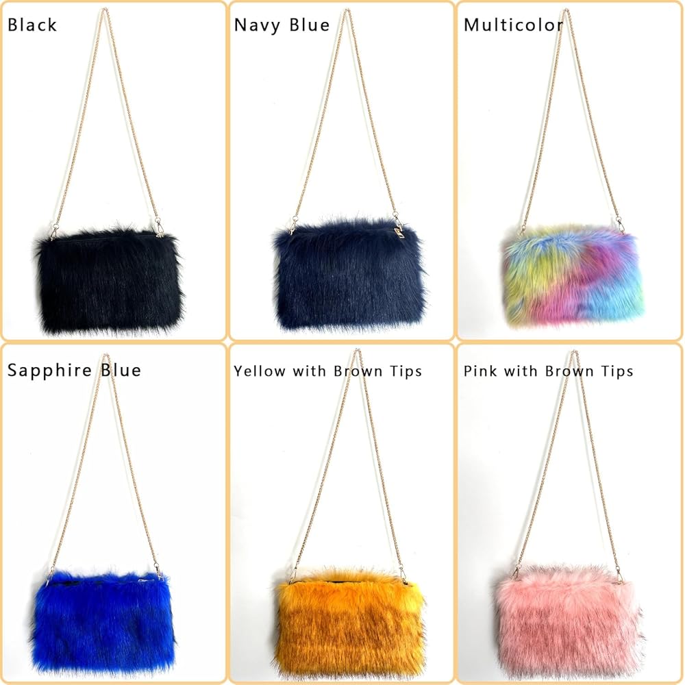 Amazon | [FHQHTH] フェイクファーショルダーバッグ レディース