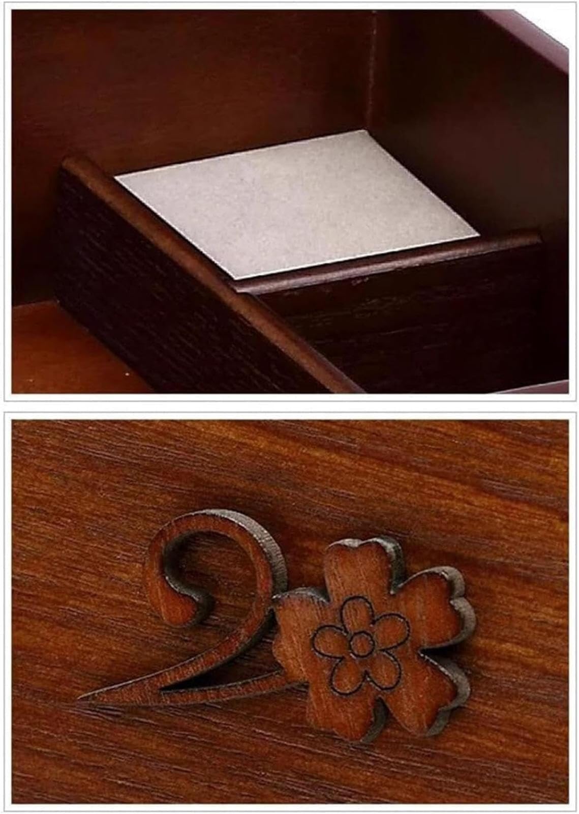 Organizador de madera para coser – 30 x 20,5 x 29 cm con 3 cajones y compartimento superior para suministros de acolchado, ideal para kits de aguja, hilo y bordado