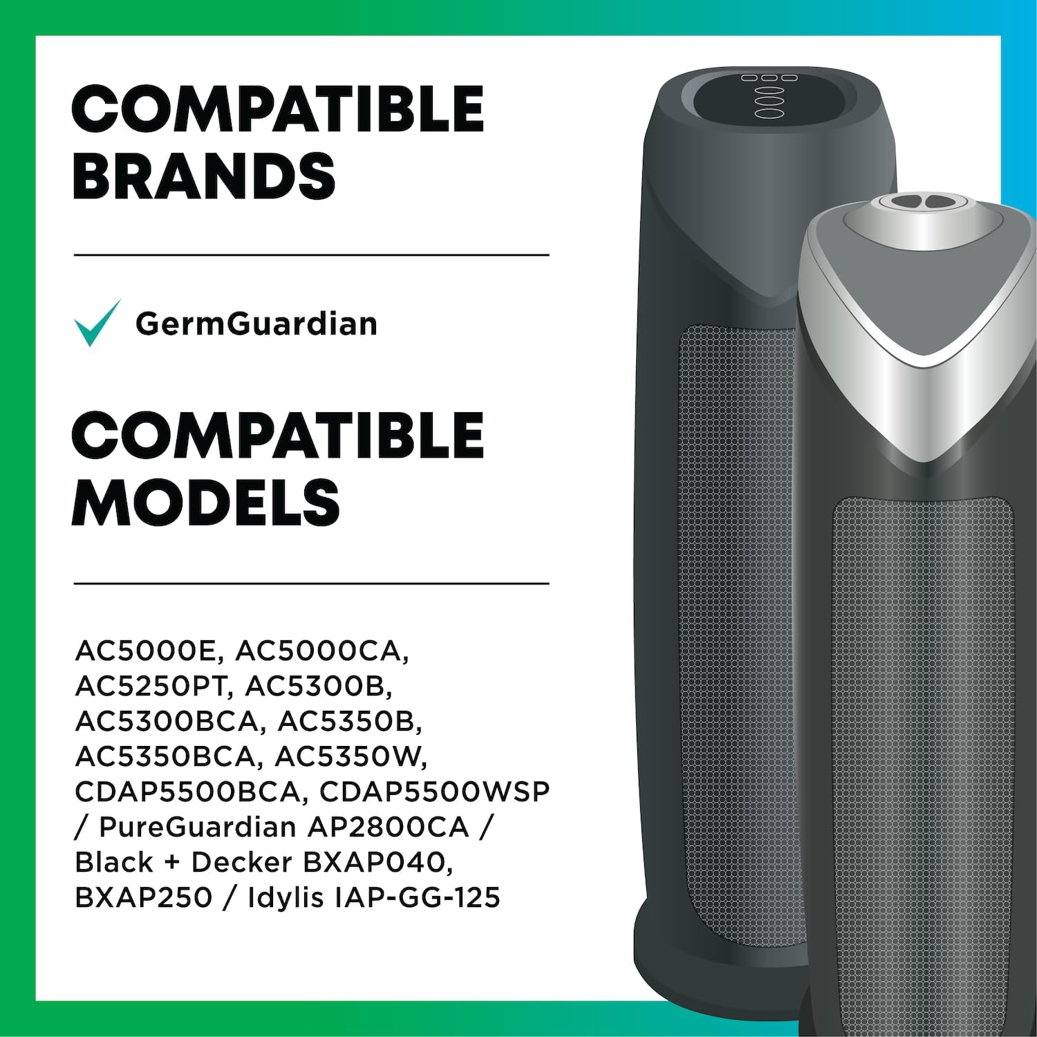 Filterbuy Activated Carbon Pre-Cut Filter C Replacement for GermGuardian Air Purifier (4-Pack, Made in USA) - Image 2