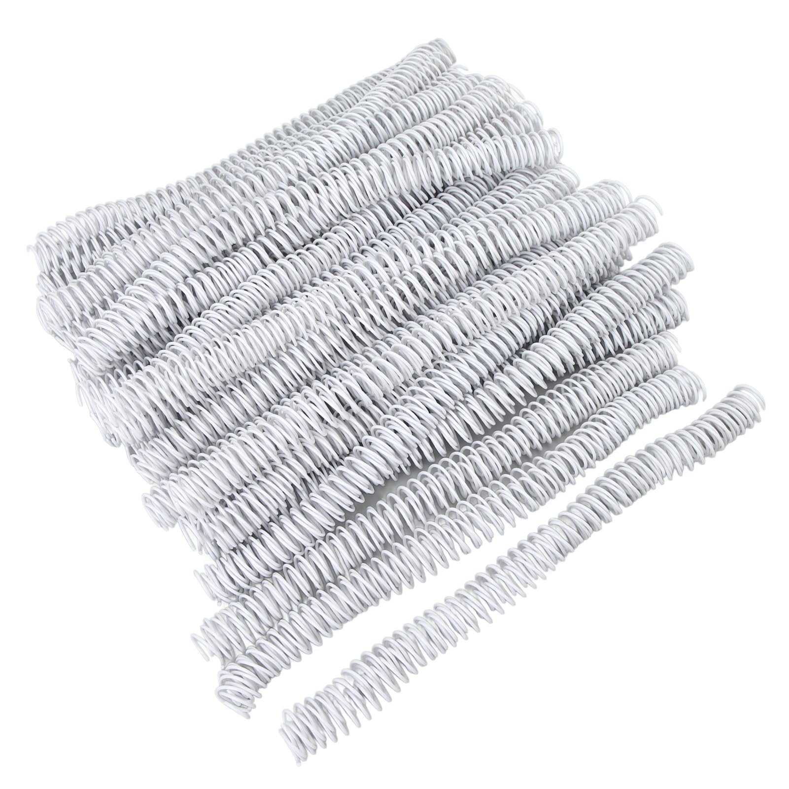 Cryfokt Bobina di Rilegatura a Spirale Robusta Plastica in PVC Capacità di 140 Fogli per Archivi di Carta, 100 Pezzi 16 Mm Diametro 4:1 Dorsi di Pettini per Carta A4 (WHITE)