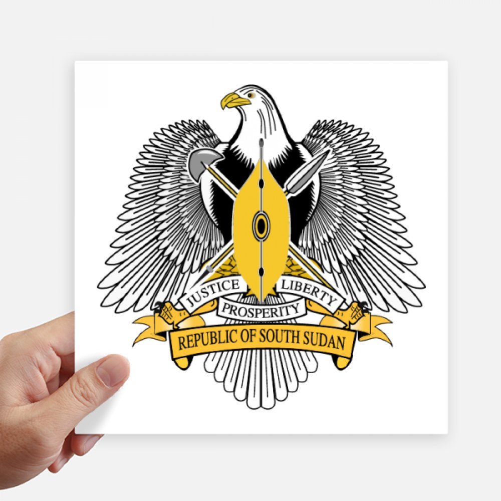 Autocollant 20cm grand format Soudan du Sud, stickers carrés étanches pour carrosserie et mur