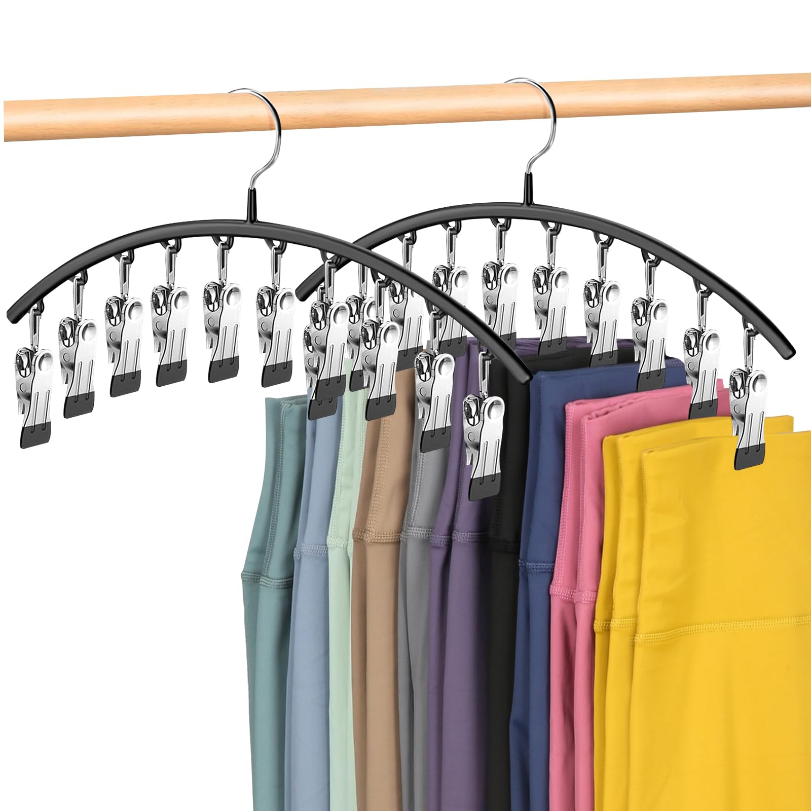 QIUKUN Cintres Métal Leggings: Gagnez de l'Espace & Organisez 20 Leggings