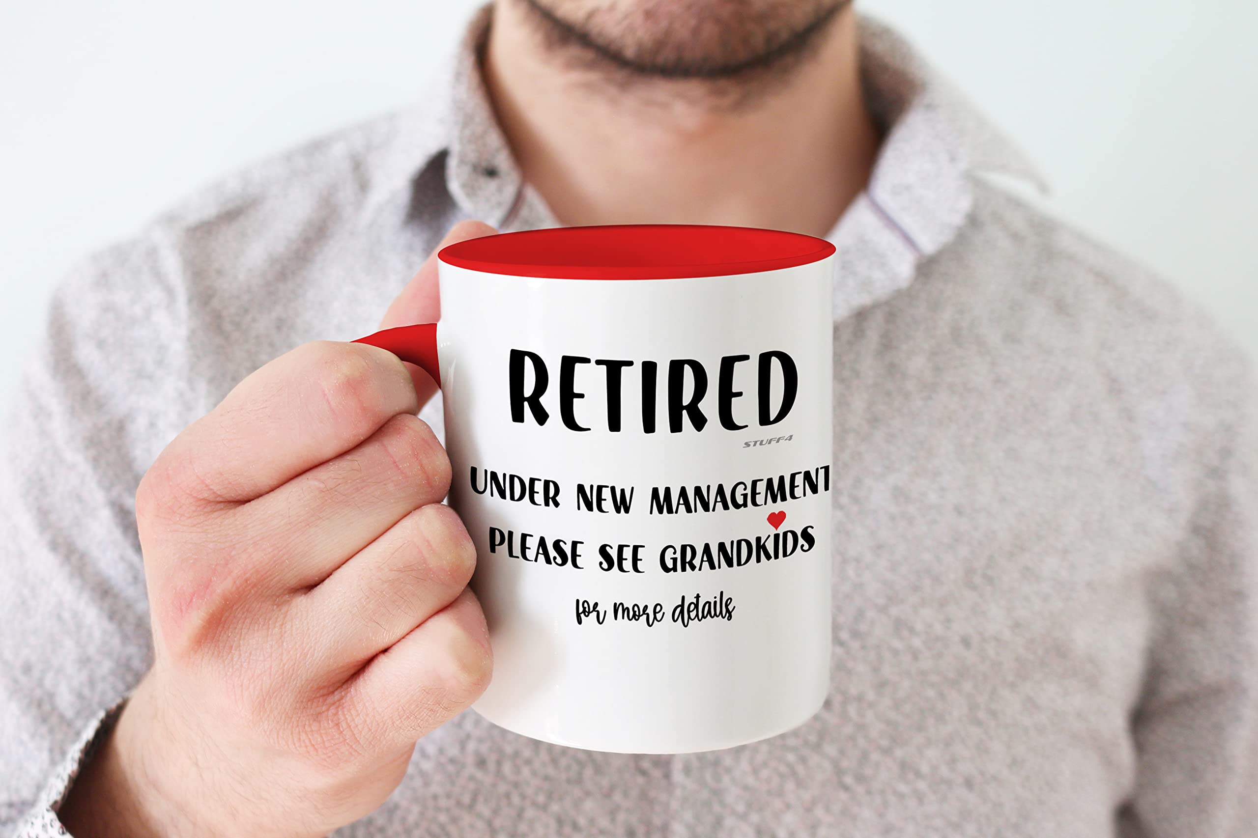 Stuff4 Funny Retirement Mugs - 11oz Red Ceramic Coffee Mugs, Happy Retirement for Men & Women, Leaving Gifts for Colleagues - Image 4