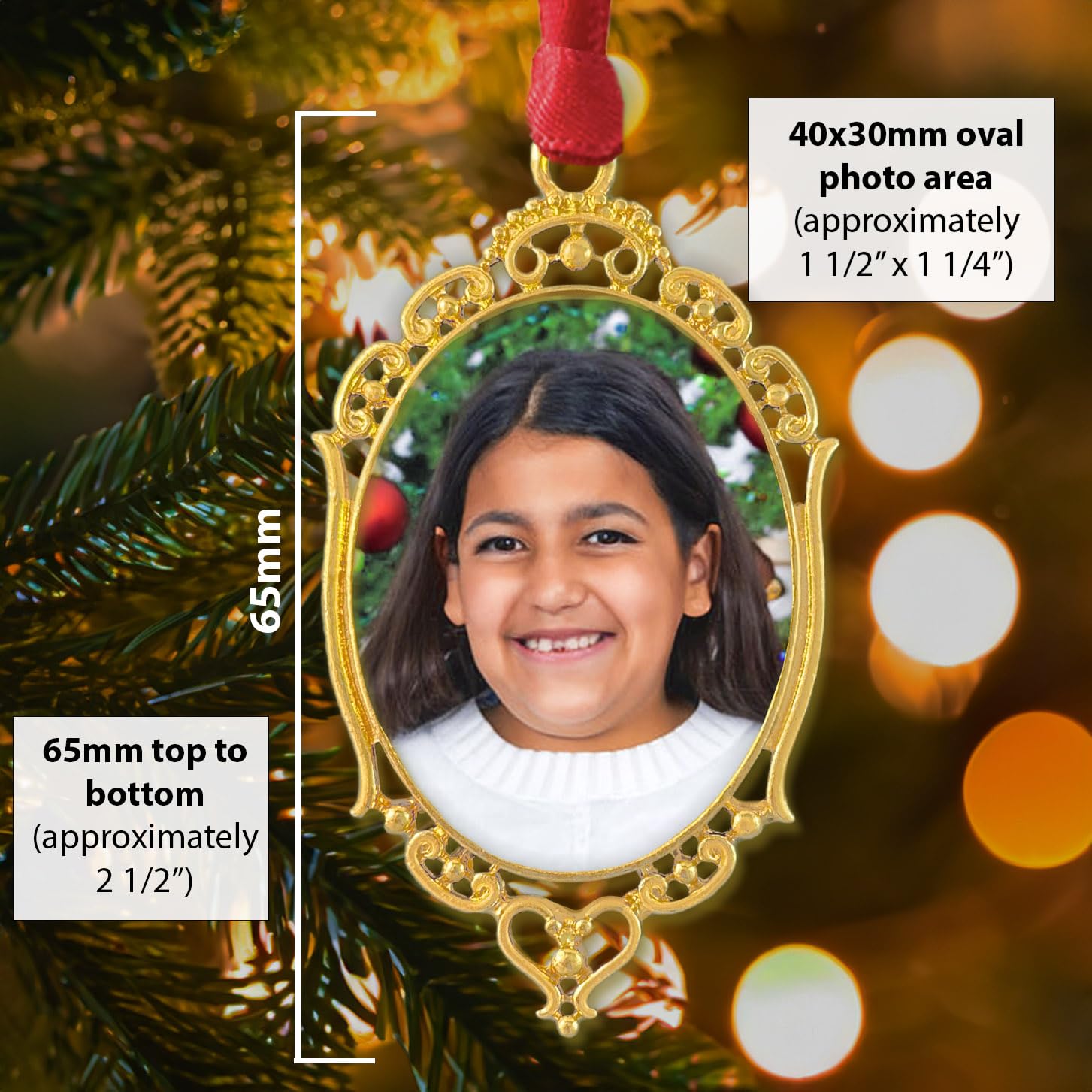 Amazon.com: Gold Christmas DIY Picture Frame Ornaments - Victorian