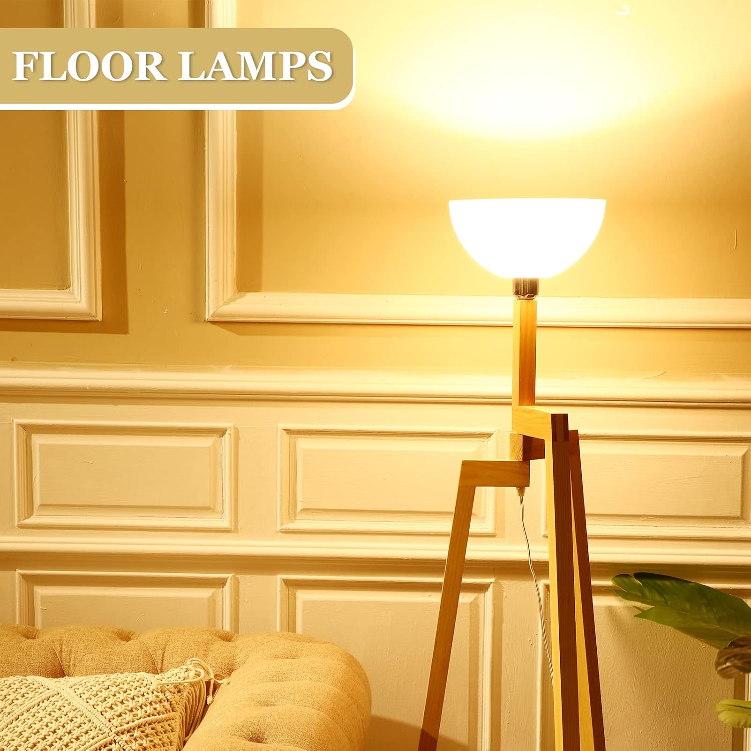 Riakrum 4 Packs Floor Lamp Shade 10 Inch Plastic Bowl Lamp Shade Replacement White Lamps Shades Cover for Living Room Bedroom Floor Lamps Upright