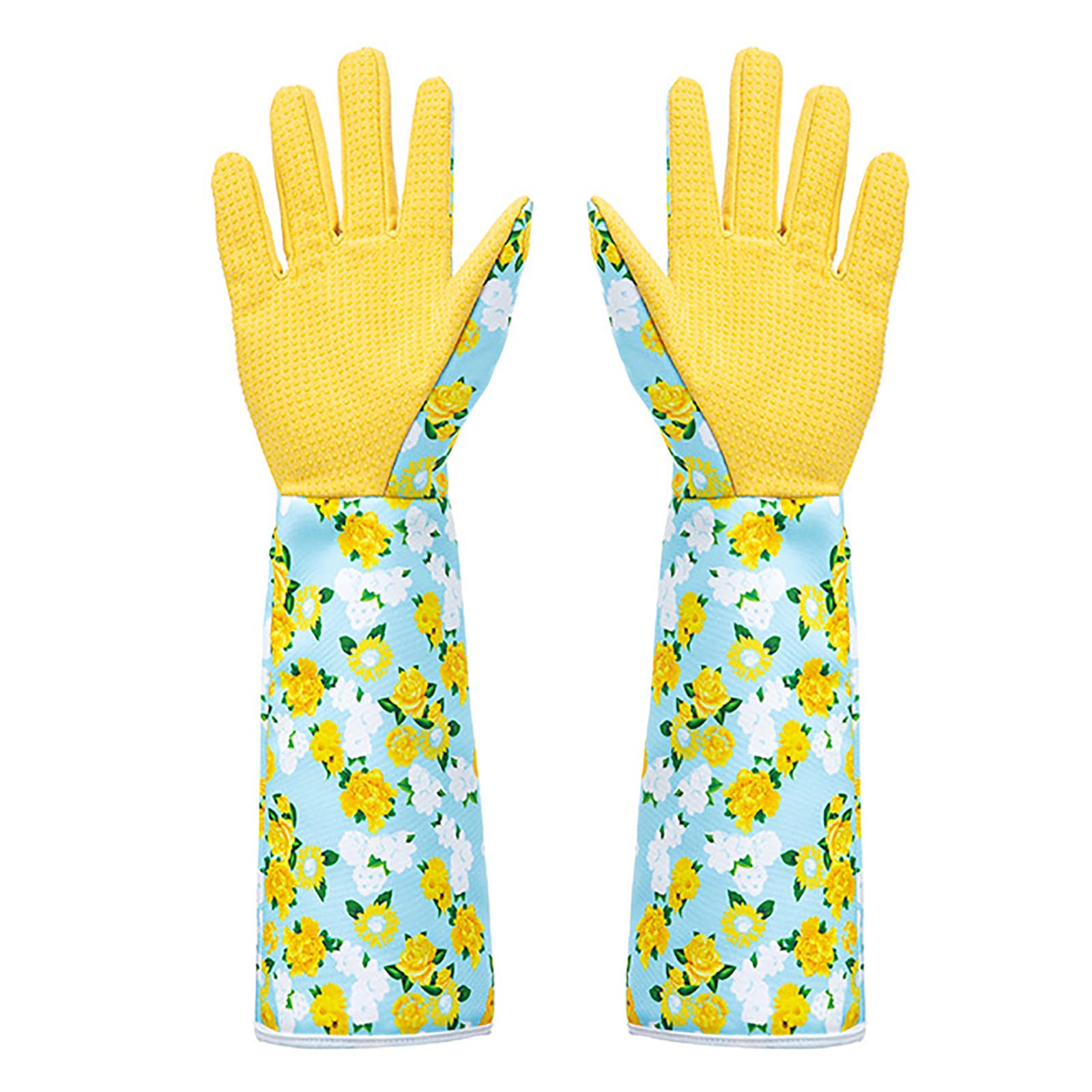 1 Paare Gartenarbeitshandschuhe Damen Lange Ärmel Stulpe Arbeitshandschuhe Multicoloured Drucken Gartenhandschuhe Rose Pruning Dornenfeste Stichfeste