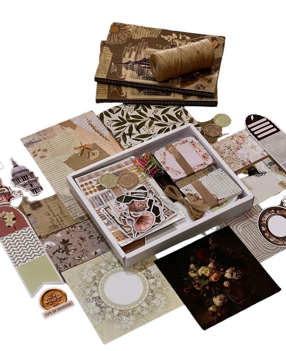 THE JOURNAL COMBO® 355pcs Journal Supplies Kit Vintage Scrapbook ...