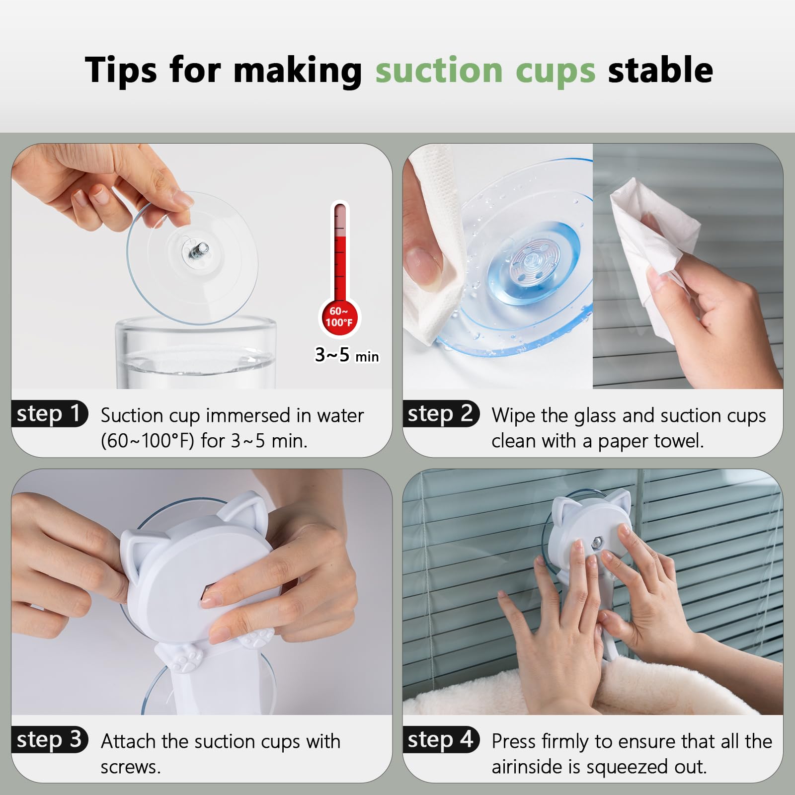 JUSNPOW - Percha para ventana de gato inalámbrica, cama plegable y estable de gran capacidad, hamaca transpirable para pasar el sol y escalar, soporta hasta 40 libras